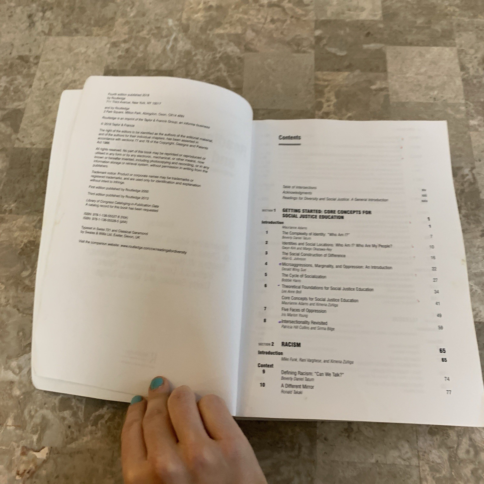 Readings for Diversity and Social Justice 4th Fourth Edition Gender Studies
