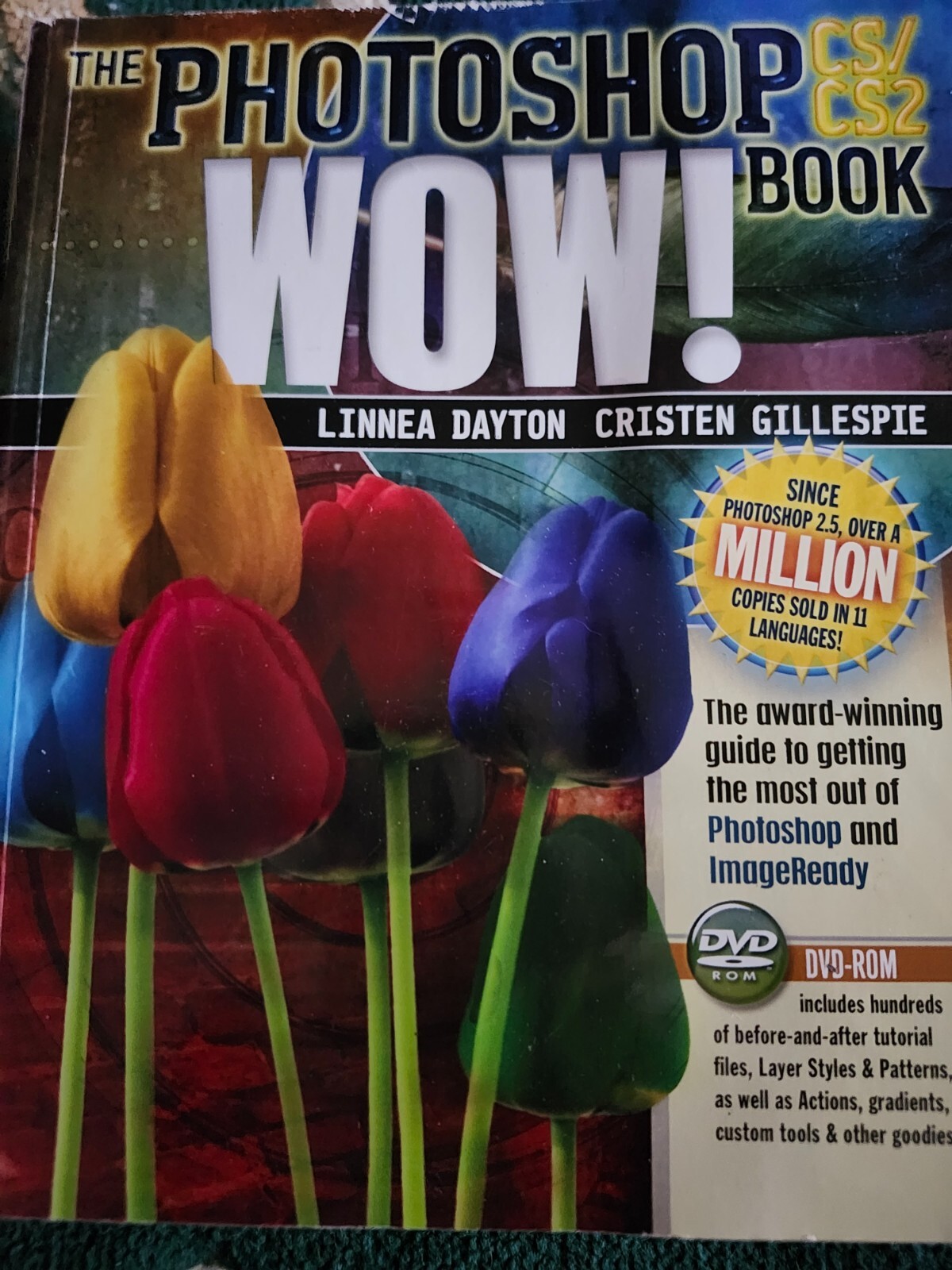 Photoshop CS / CS2 Wow! Book by Dayton, Linnea , LARGE PB W/ SEALED DVD INCL.