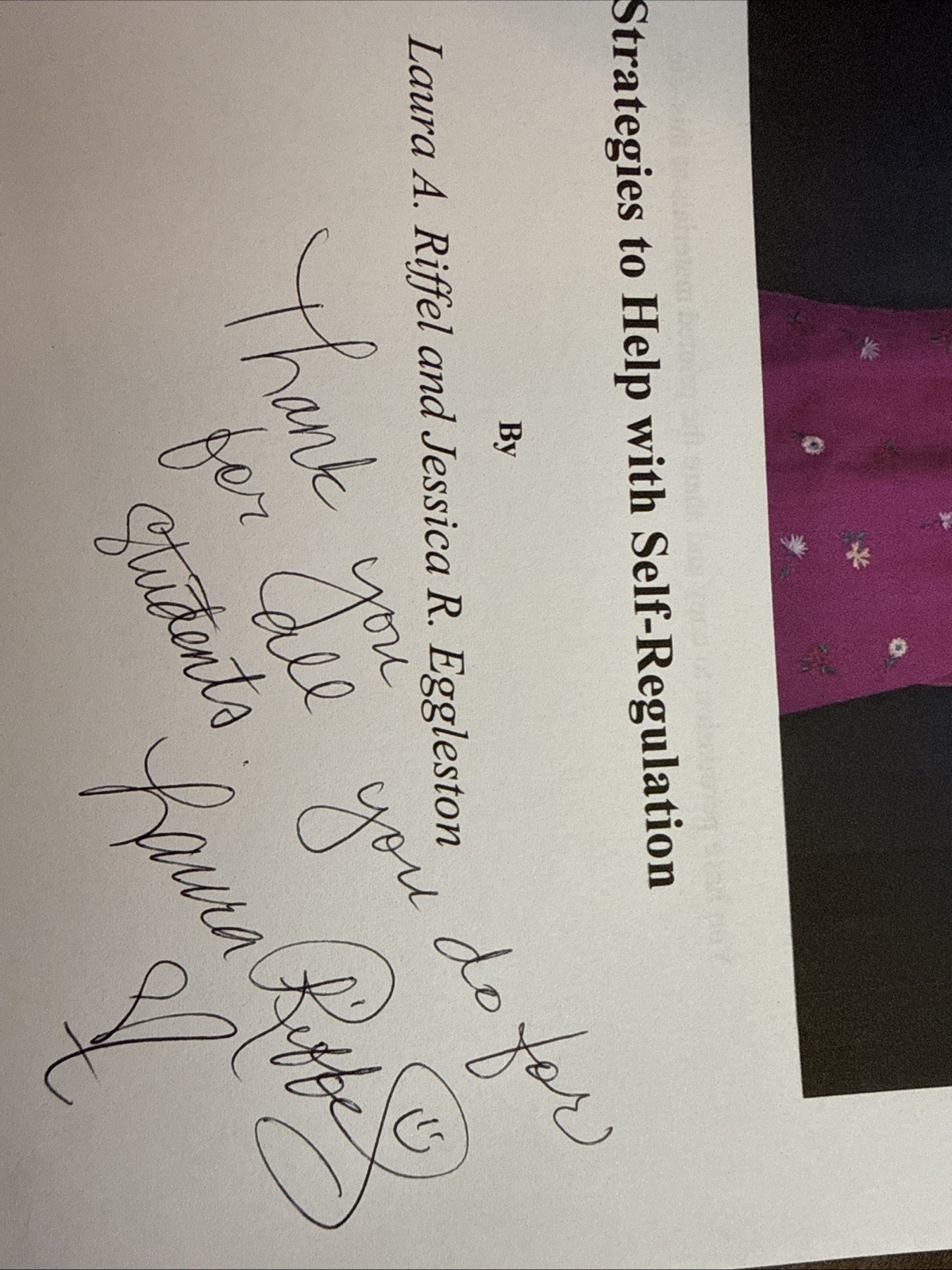Autographed Copy: Flipping the Script on Childhood Meltdowns by Laura Riffel.
