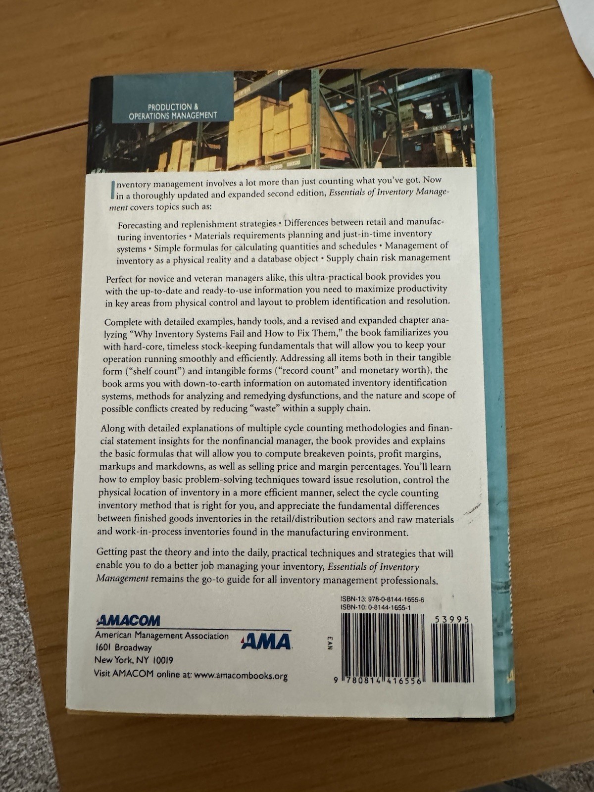 Essentials of Inventory Management 2nd Ed Max Muller 2011 AMACOM Textbook