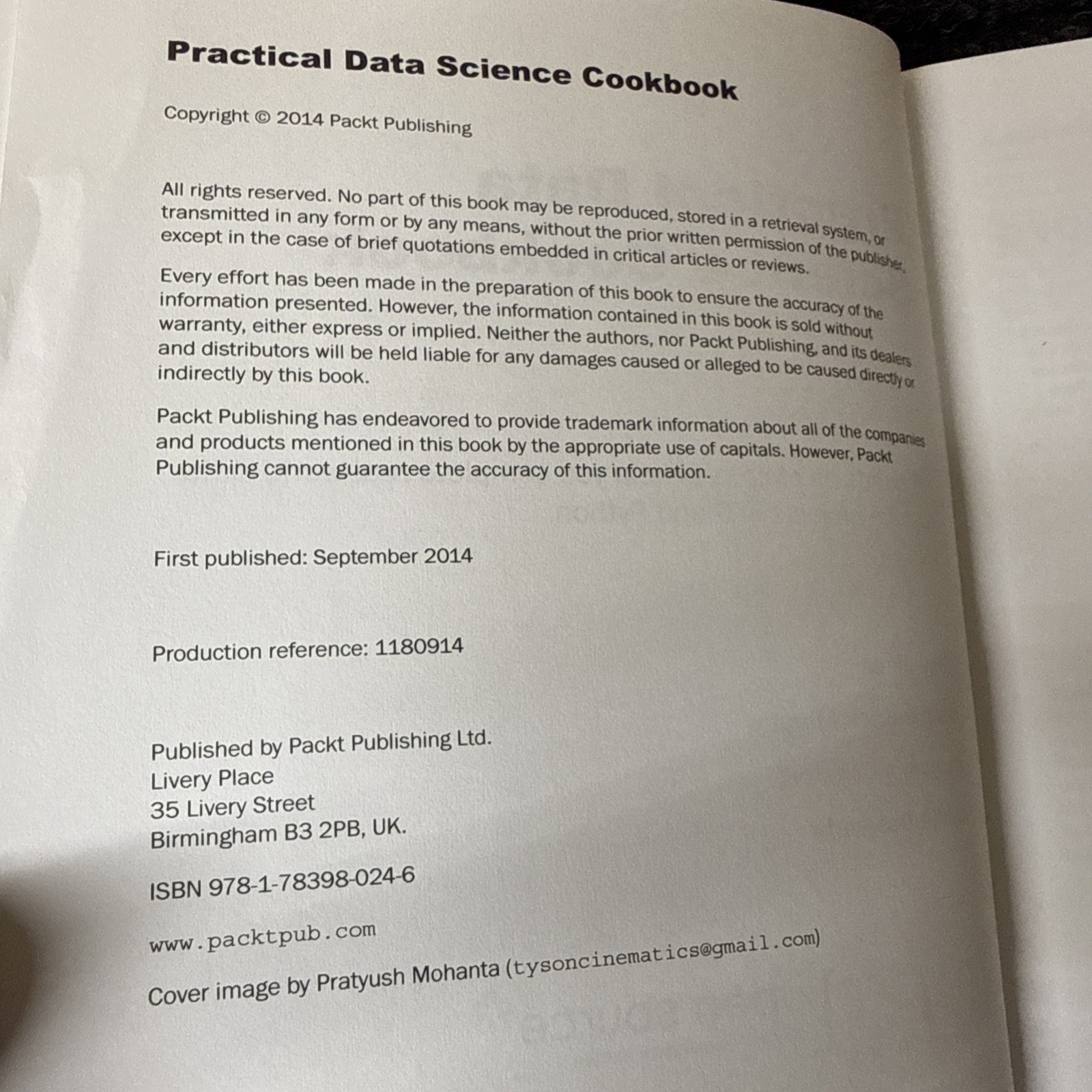 Practical Data Science Cookbook by Sean Patrick Murphy, Tony Ojeda, etc