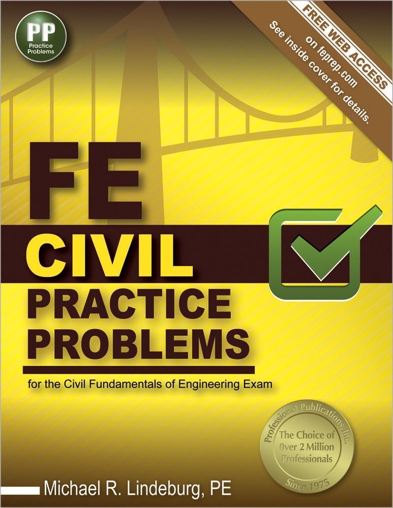 FE Civil Practice Problems By Lindeburg, PE. Minimal Writing Inside