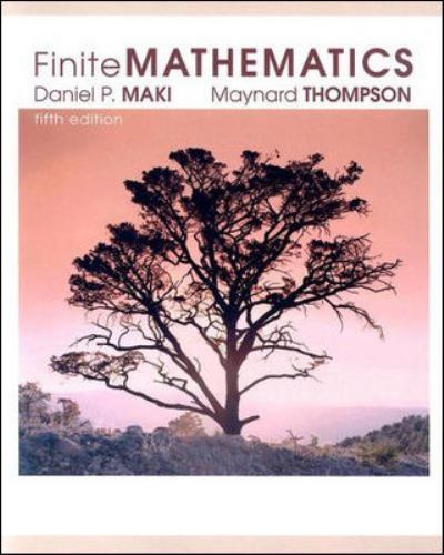 Finite Mathematics by Maki, Daniel; Thompson, Maynard