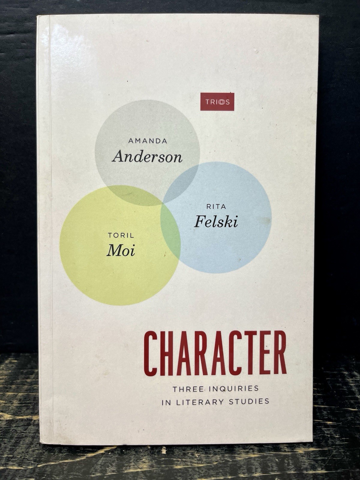 Character Three Inquiries in Literary Studies by Felski & Moi 2019 Like New Z1