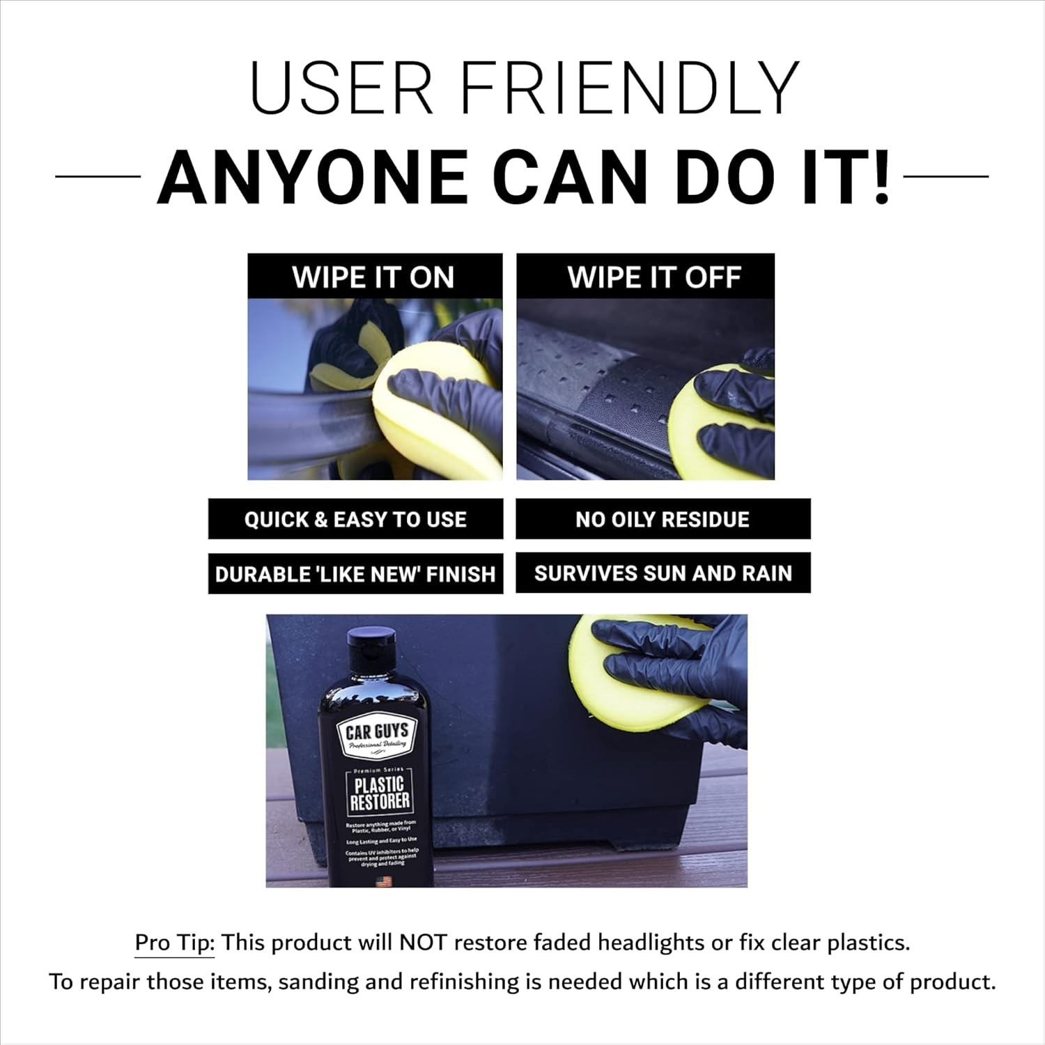 8 Oz User-Friendly Plastic Restorer – Lasting Results for Interior and Exterior