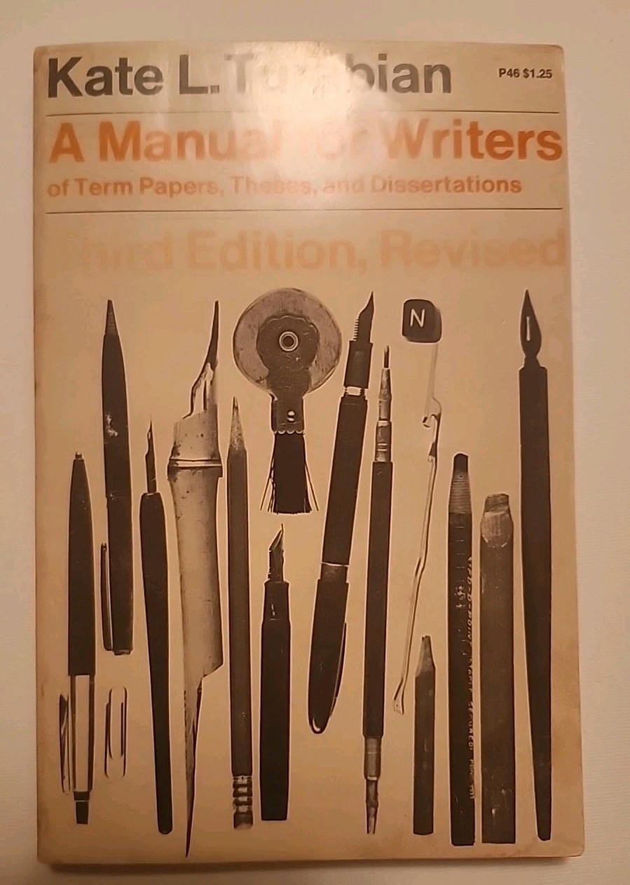 Manual for Writers of Term Papers Theses & Dissertations Kate Turabian Trade Pb