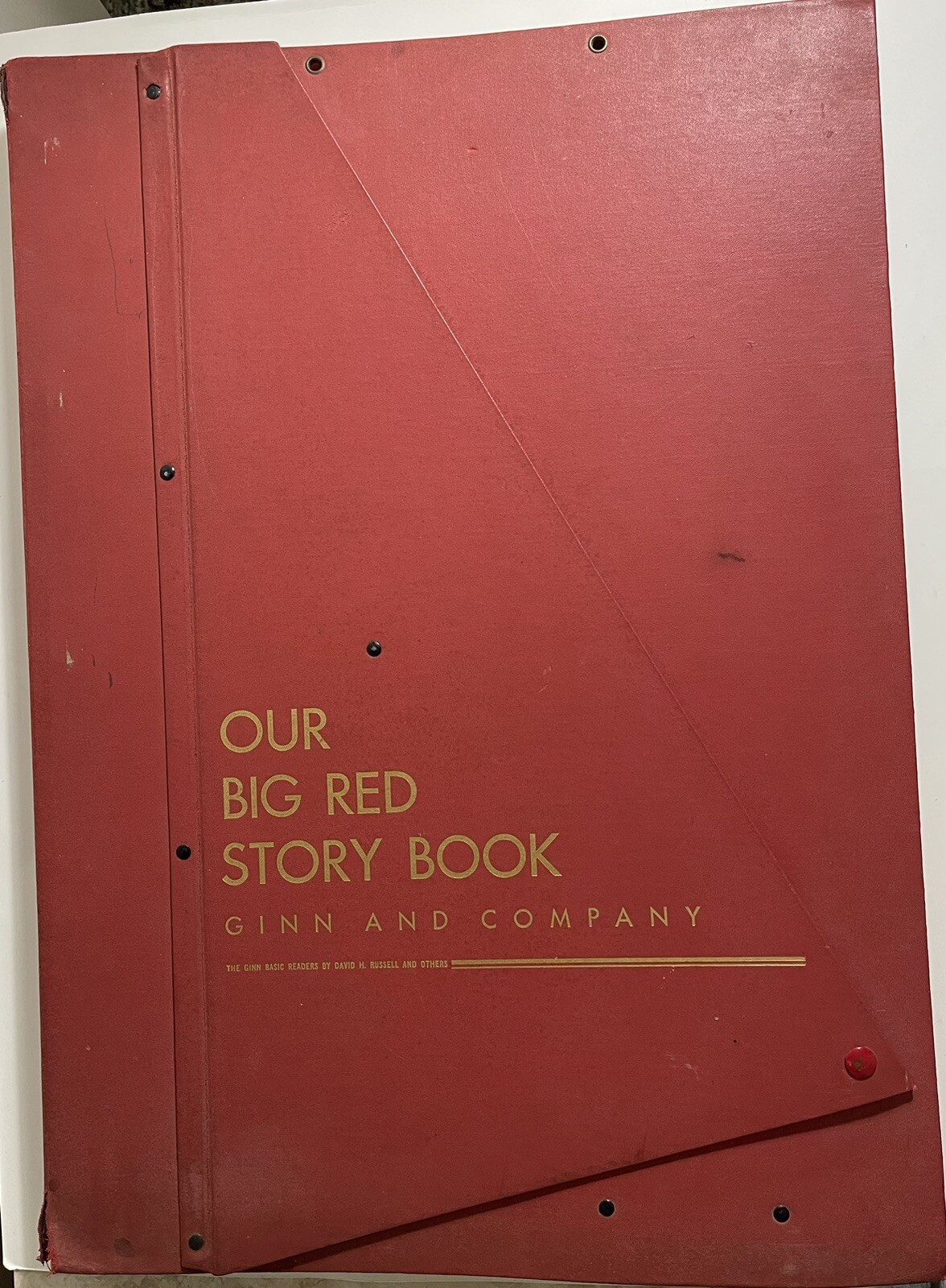 Ginn 1957 Our Big Red Story Book Huge Reader 18″x25″Teacher Classroom Display
