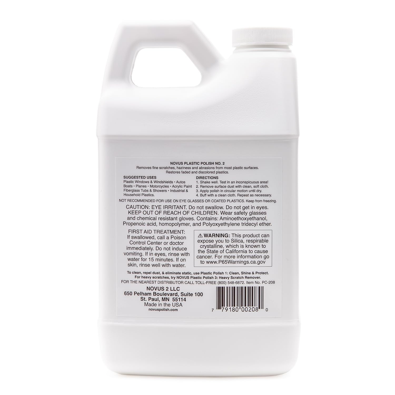 7072 Fine Scratch Remover #2 Auto Detailing Compound Polish 64 Oz Bottle