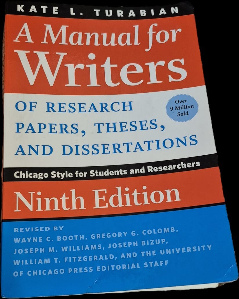 college textbooks used a manuel for writers kate L. turabian ninth edition