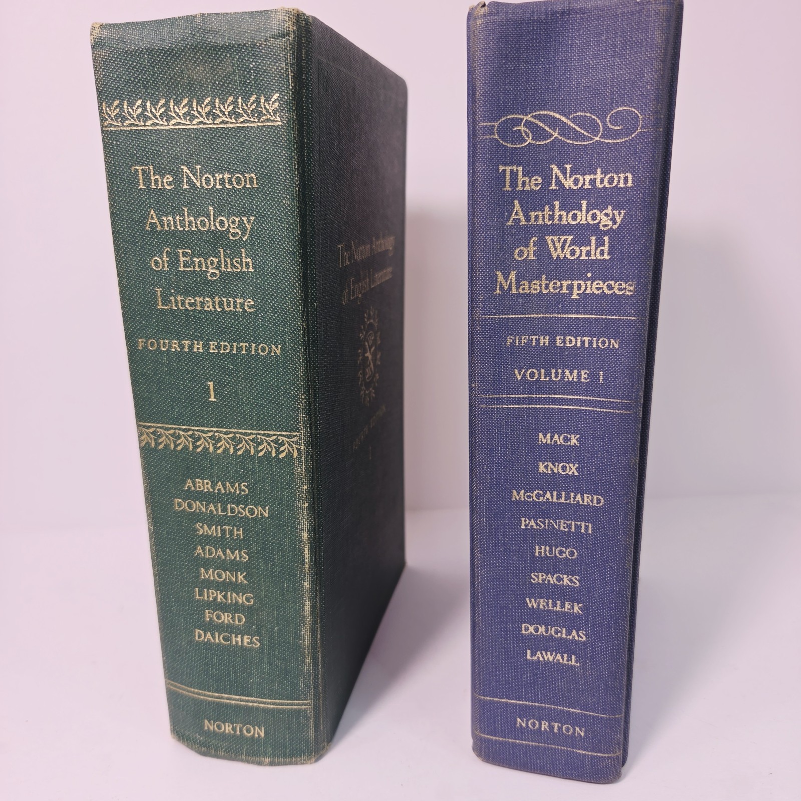 Norton Anthology World Masterpiece 5th Ed Vol 1 & Eng Literature 4th Ed Vol 1