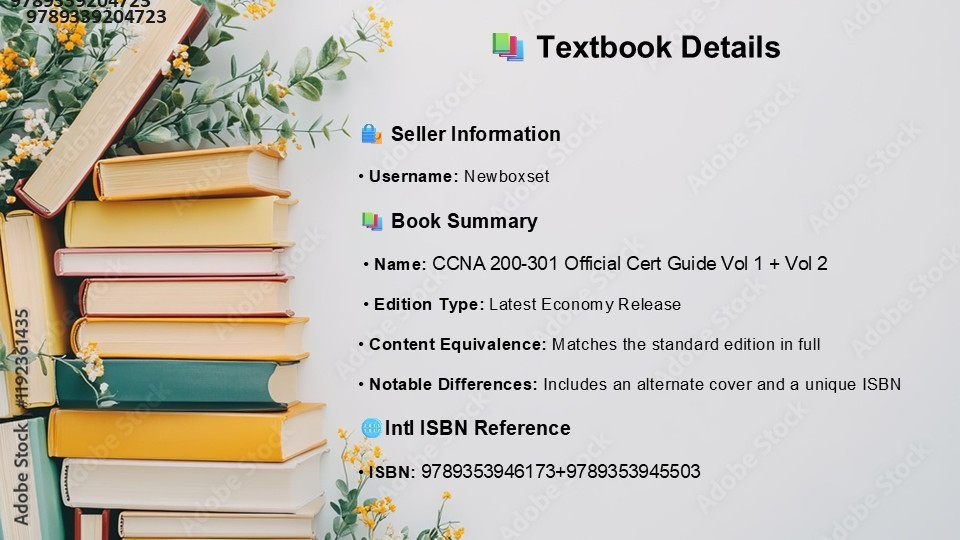 CCNA 200-301 Official Cert Guide Volume 1 + Volume 2 (2 book set) Wendell Odom