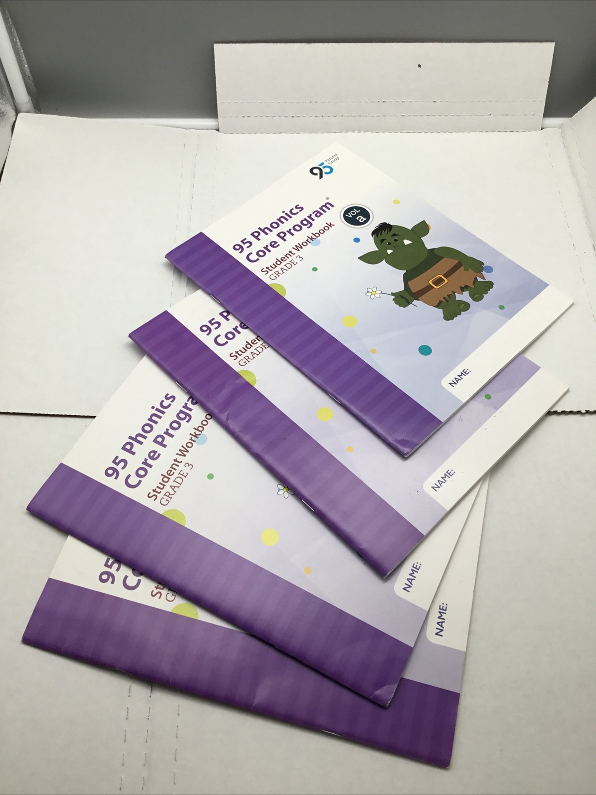 95 Phonics Core Program – Grade 3 – Student Workbooks (4) Vol. a, b, c, and d