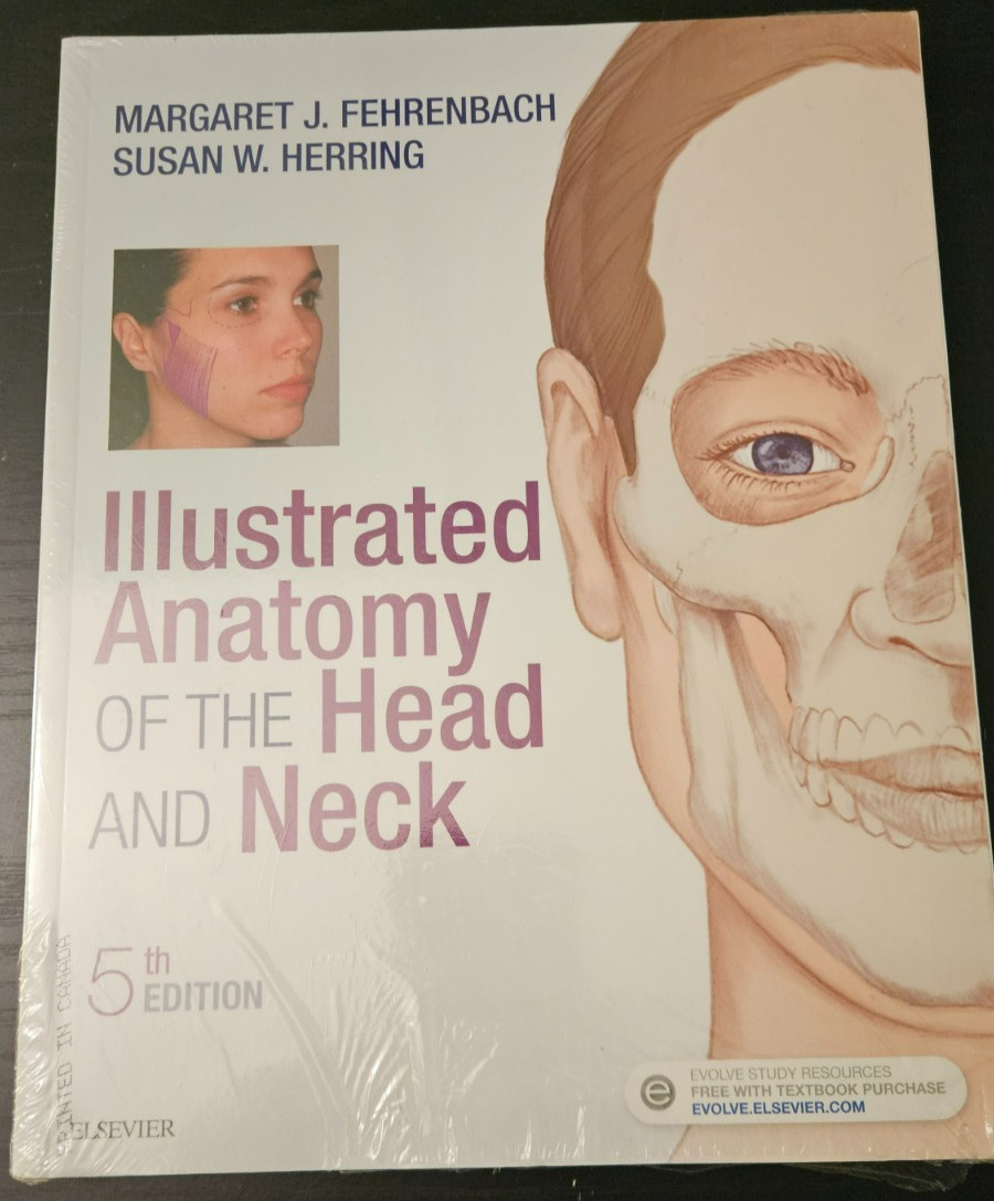 Illustrated Anatomy of the Head and Neck 5th Ed. Fehrenbach BRAND NEW wrapped