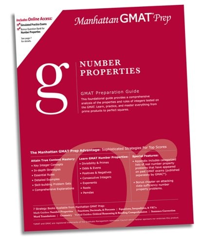 NUMBER PROPERTIES GMAT PREPARATION GUIDE (MANHATTAN GMAT *Excellent Condition*