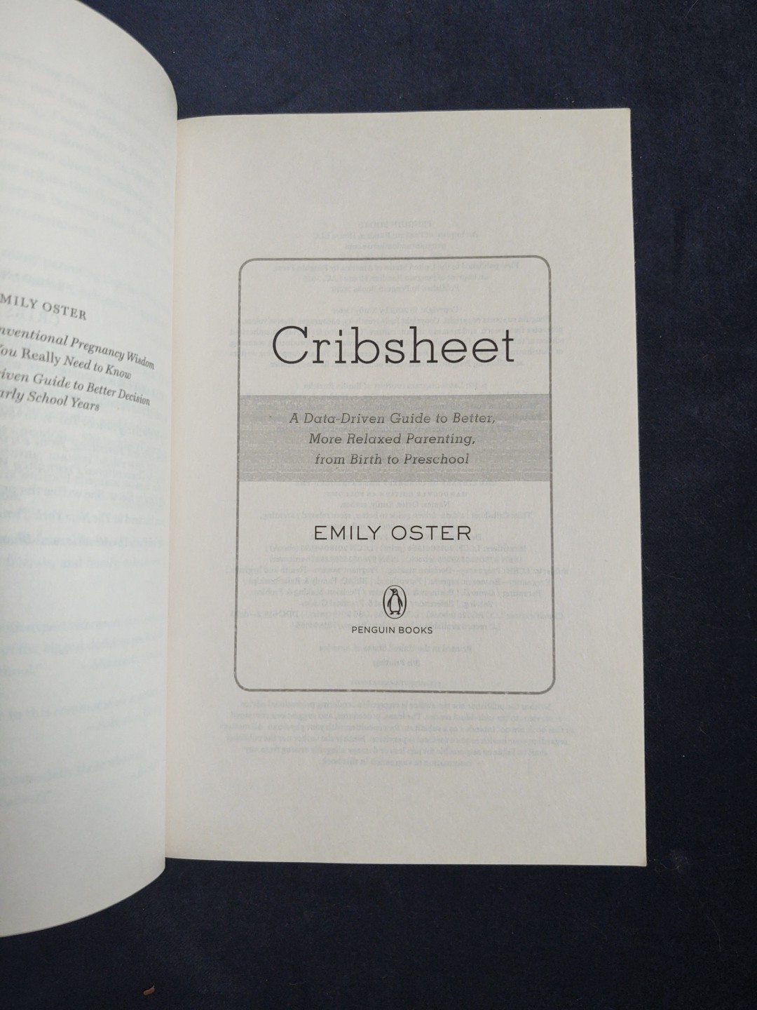 Cribsheet Data-Driven Guide Better Relaxed Parenting Softcover Book Emily Oster