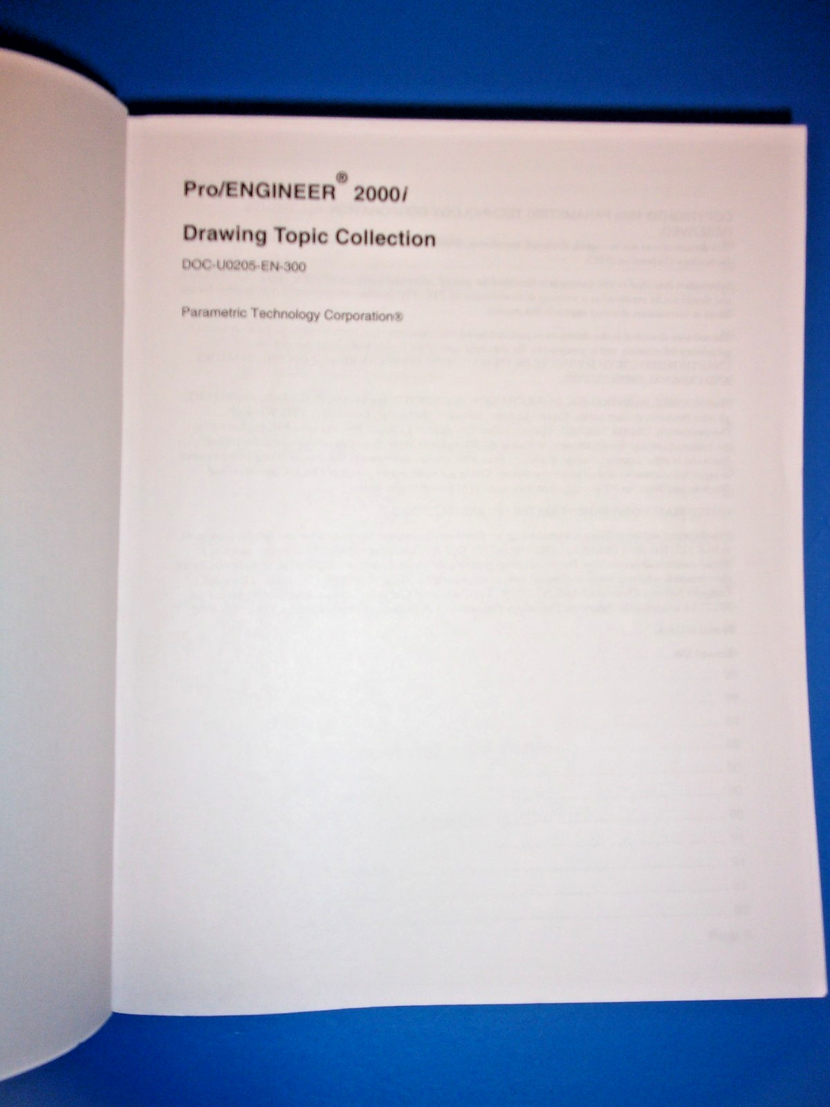 Parametric Technology Corp Pro/ENGINEER Release 2000i Complete Manual Set