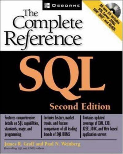 My Sql, Sql Server 2000, Sap Ser.: SQL : The Complete Reference by Paul N….