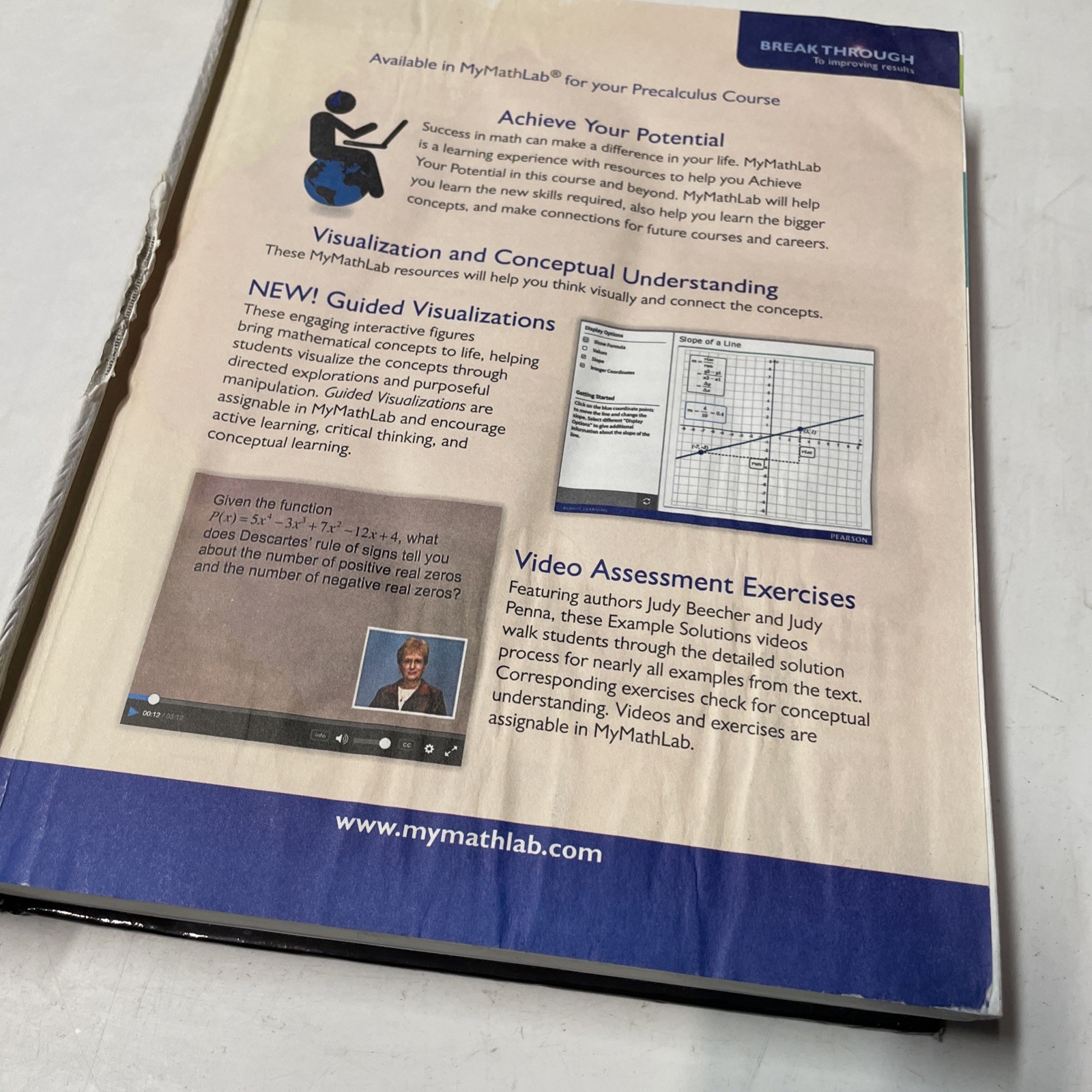 Precalculus: Graphs and Models by Judith A. Beecher, Marvin L. Bittinger, (a65)
