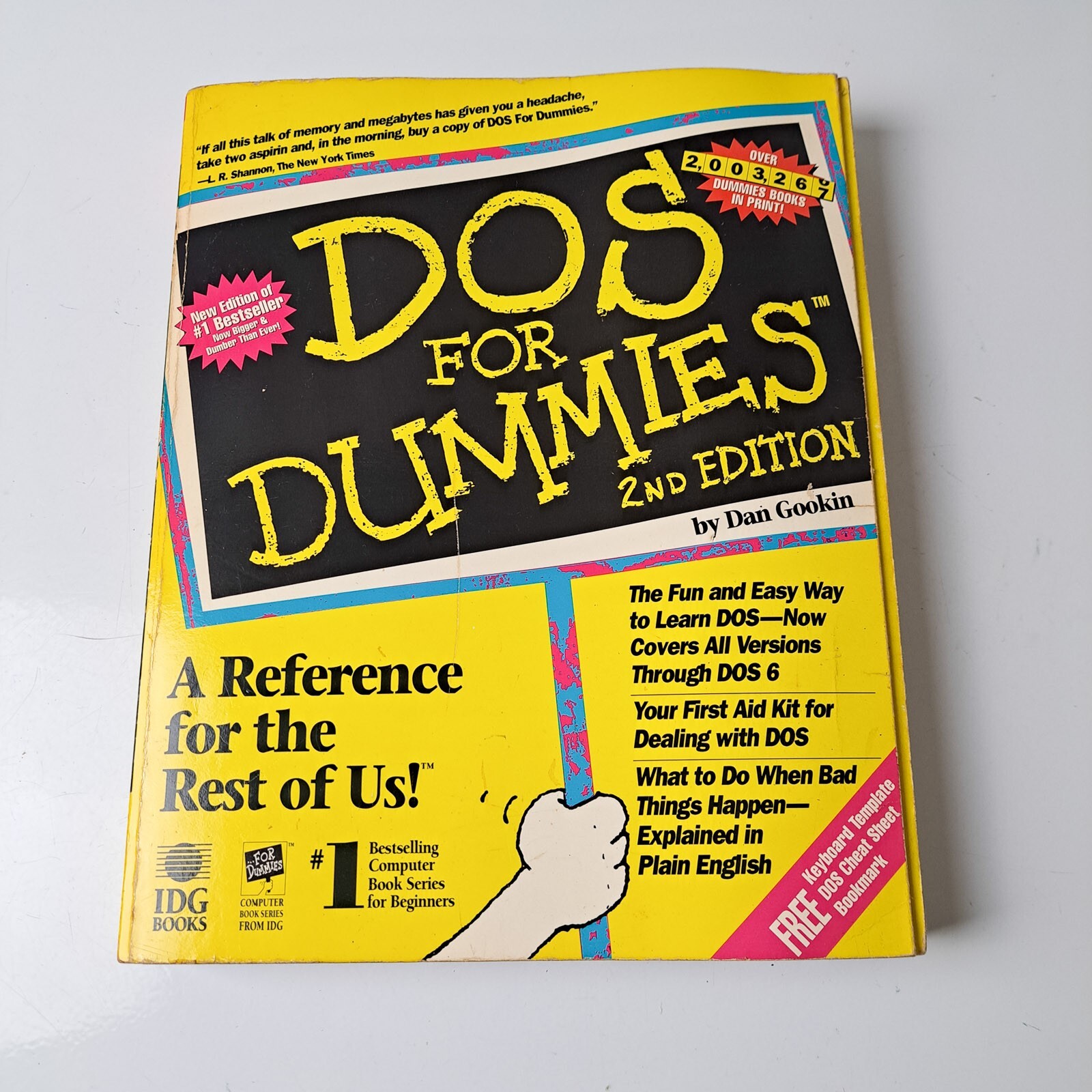 Computer Book Dos For Dummies 2nd Edition Dan Gookin Vintage