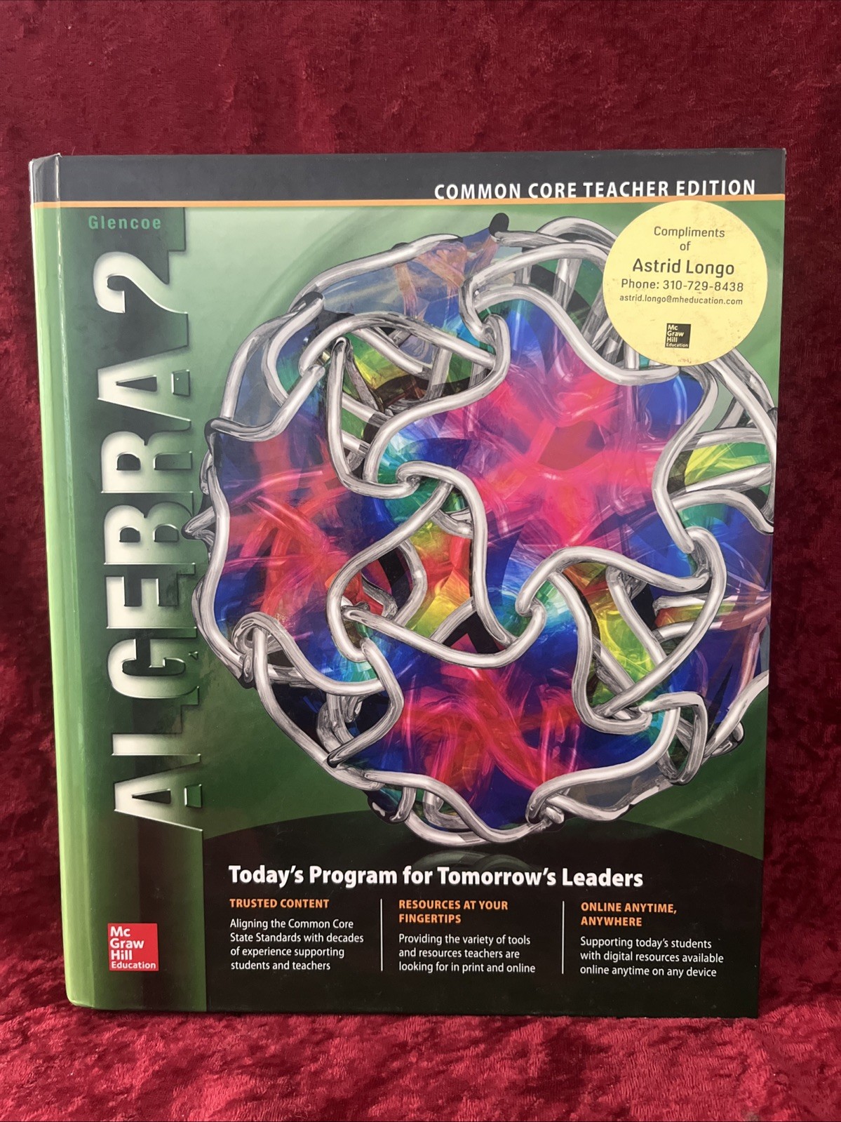 Glencoe Algebra 2 Teacher’s Edition by Gilbert J. Cuevas, – Very Good