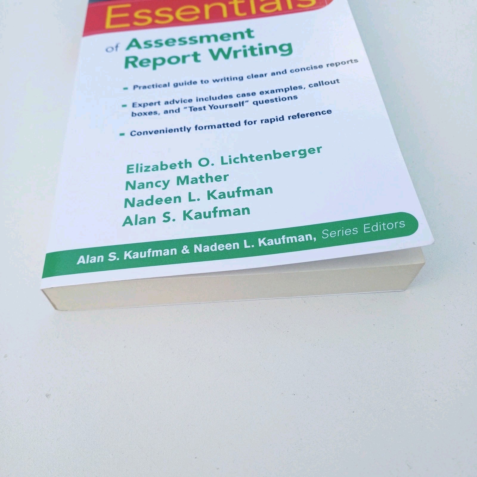 Essentials Assessment Report Writing Lichtenberger Mather Psychology Textbook