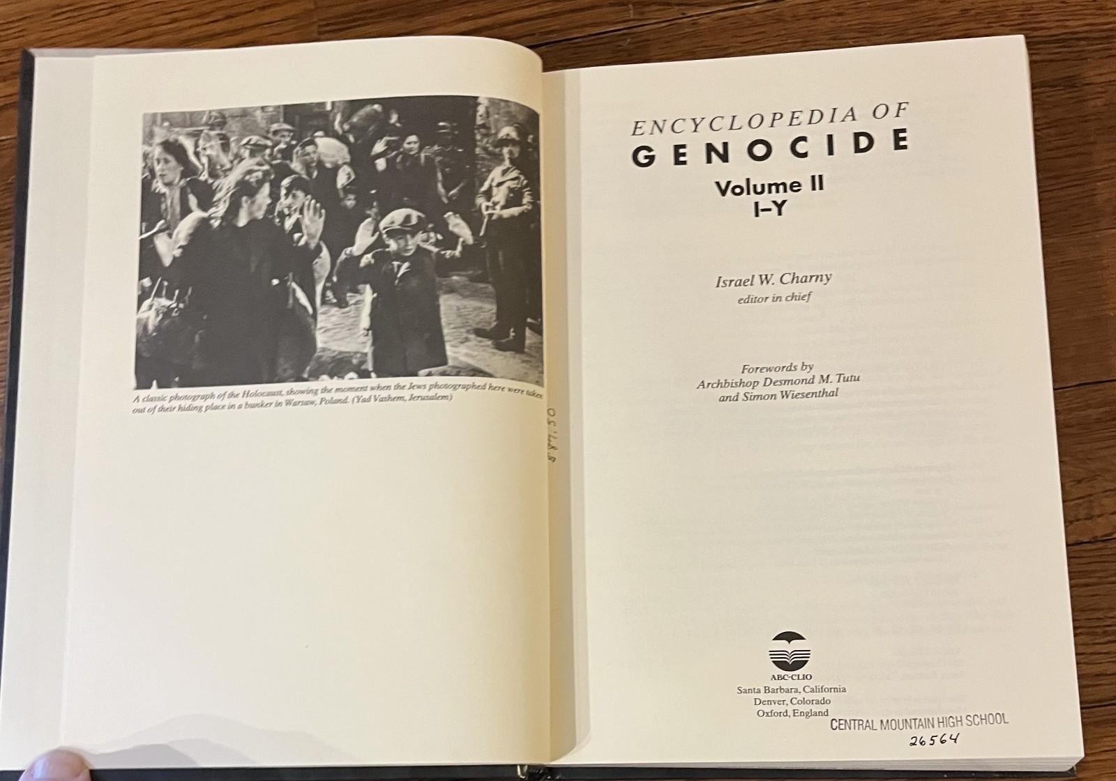 ENCYCLOPEDIA OF GENOCIDE, Volume II-Edited by Israel W. Charny-SUPERB Hardcover!