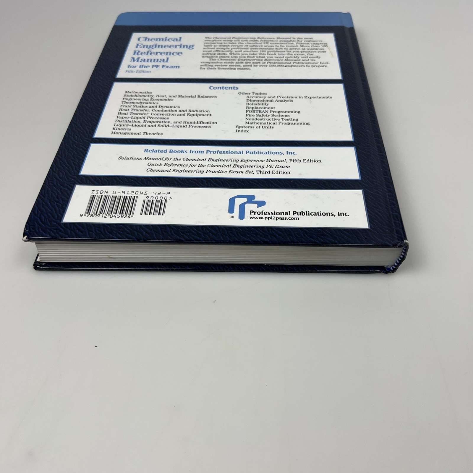 Chemical Engineering Reference Manual PE Exam 5th Ed Randall Robinson HC