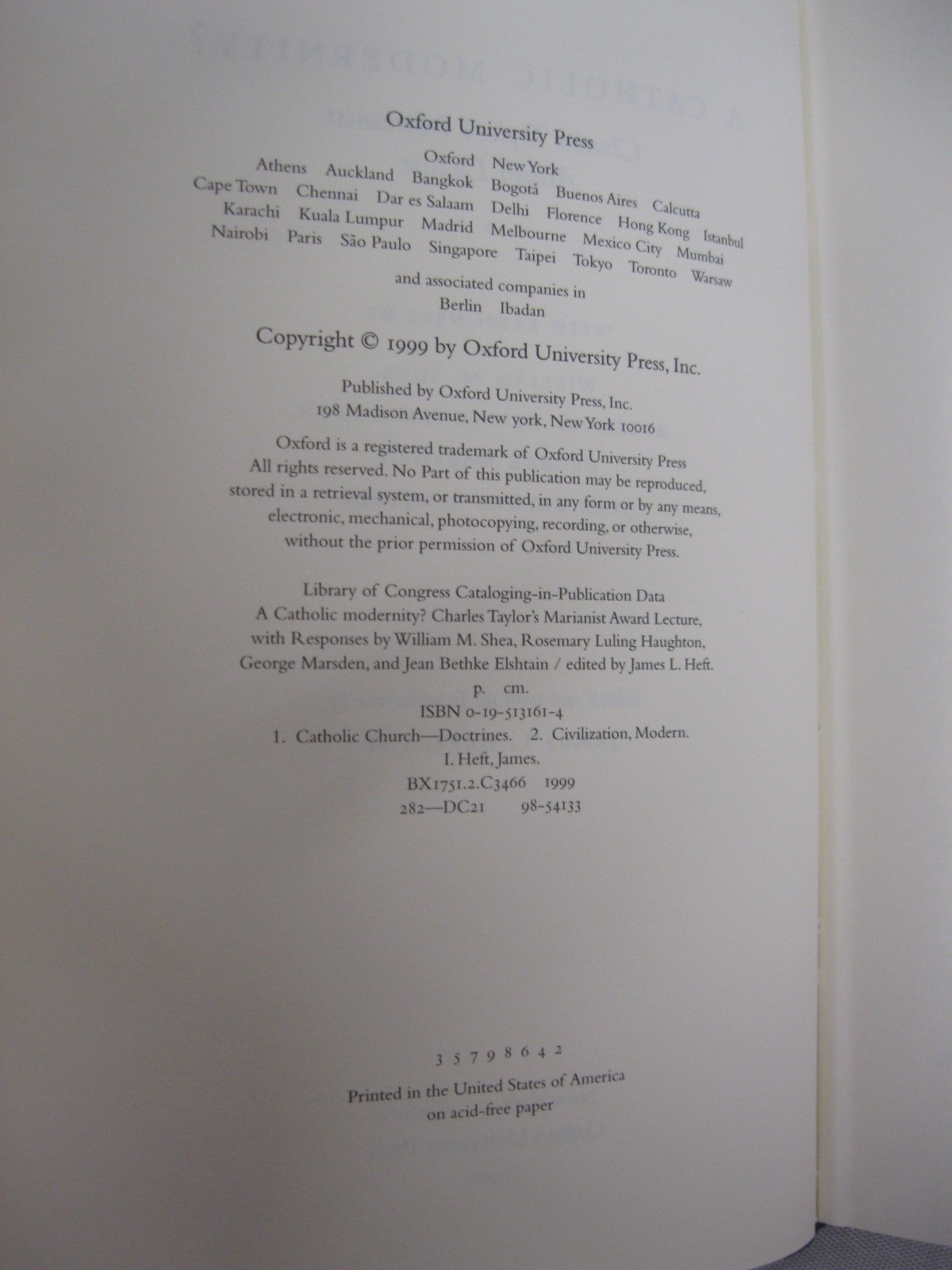A Catholic Modernity? Charles Taylor’s Marianist Award Lecture New Book