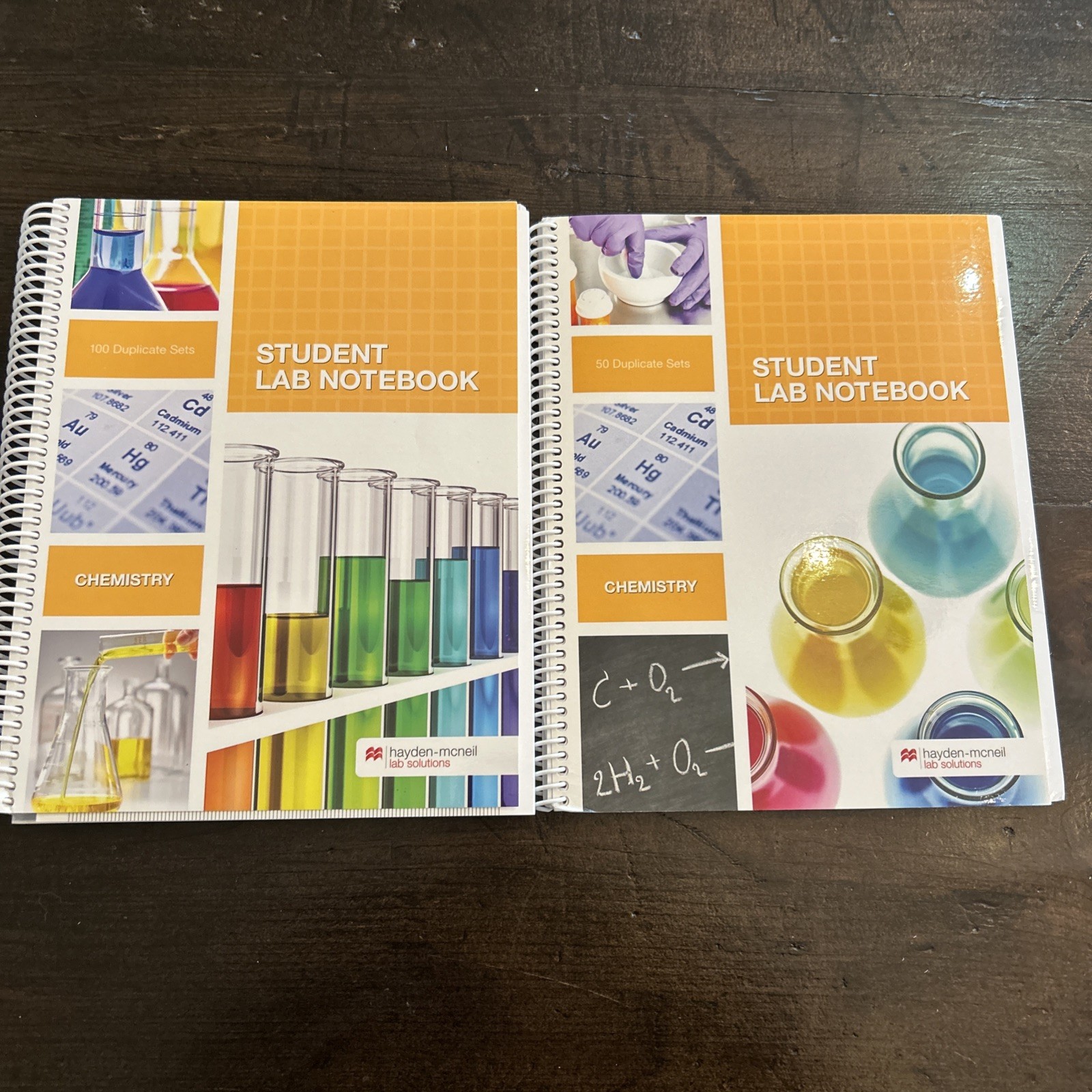 Lot of 2 Student Lab Notebook 100/50 Duplicate copies-Spiral