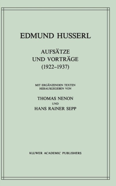 Nenon – Aufstze und Vortrge 1922-1937 – New hardback or cased book – X555z