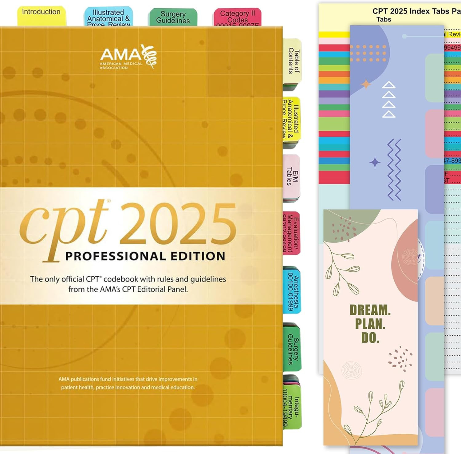 Upgraded Index Tabs for CPT 2025 Professional Edition, Complete CPT Book Tabs,