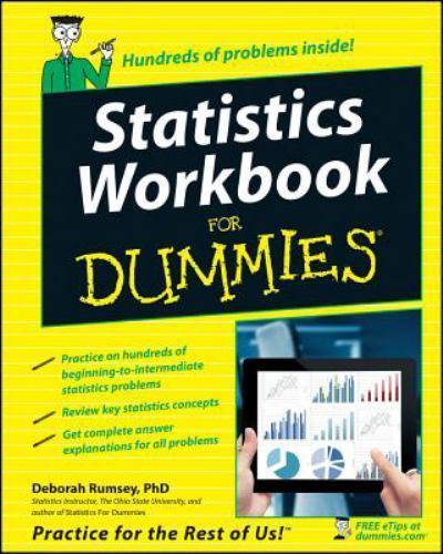 Statistics Workbook For Dummies, Rumsey, Deborah J., Book