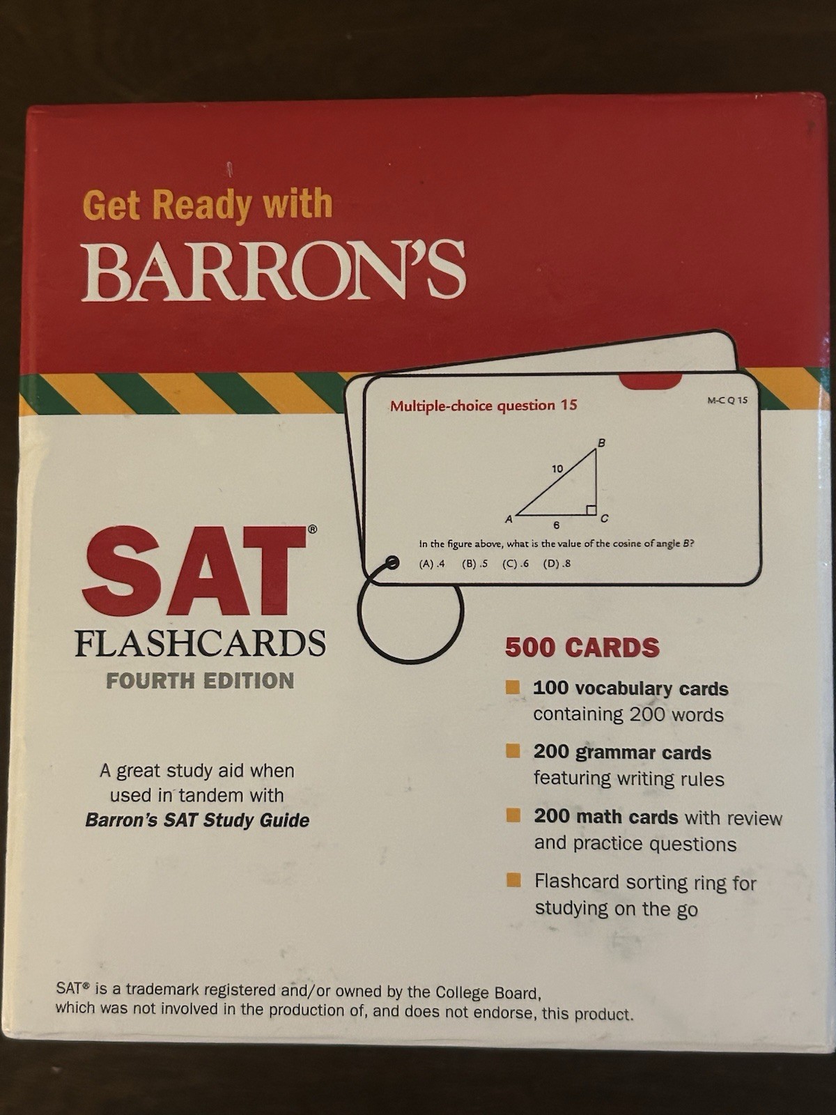 Barron’s SAT Flashcards 4th Edition 500 Cards For Test Preparation
