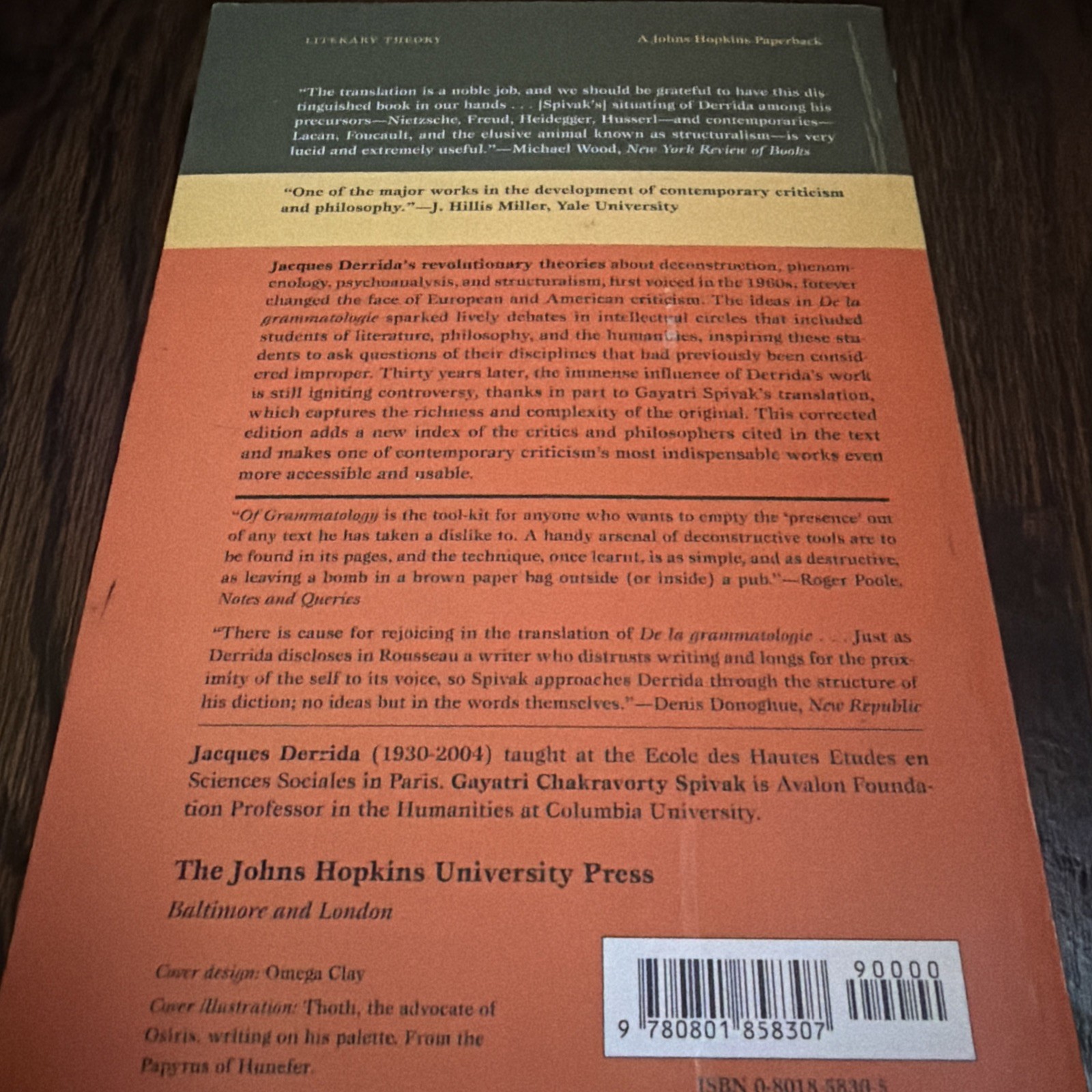 Of Grammatology by Jacques. Derrida (2016, Trade Paperback)