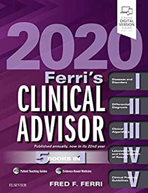 Ferri’s Clinical Advisor 2020 : 5 Books In 1 Hardcover Fred F. Fe