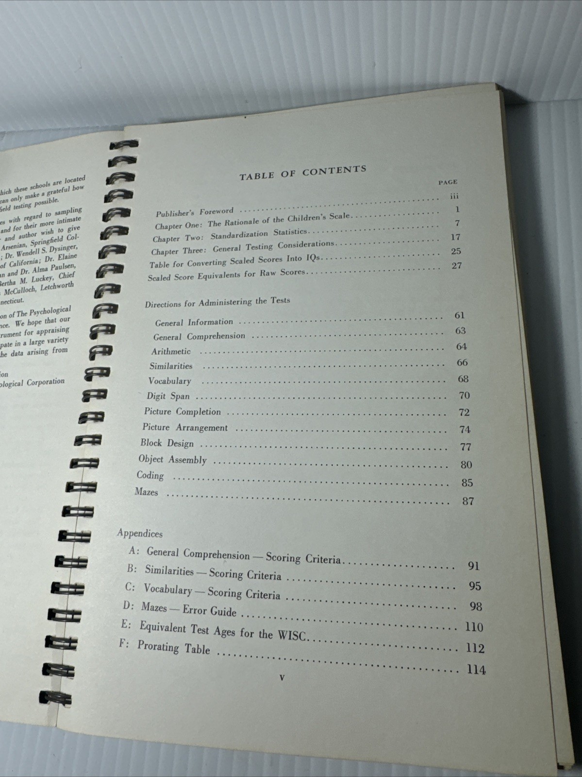 WISC Manual: Wechsler Intelligence Scale for Children 1949 – Manual Only