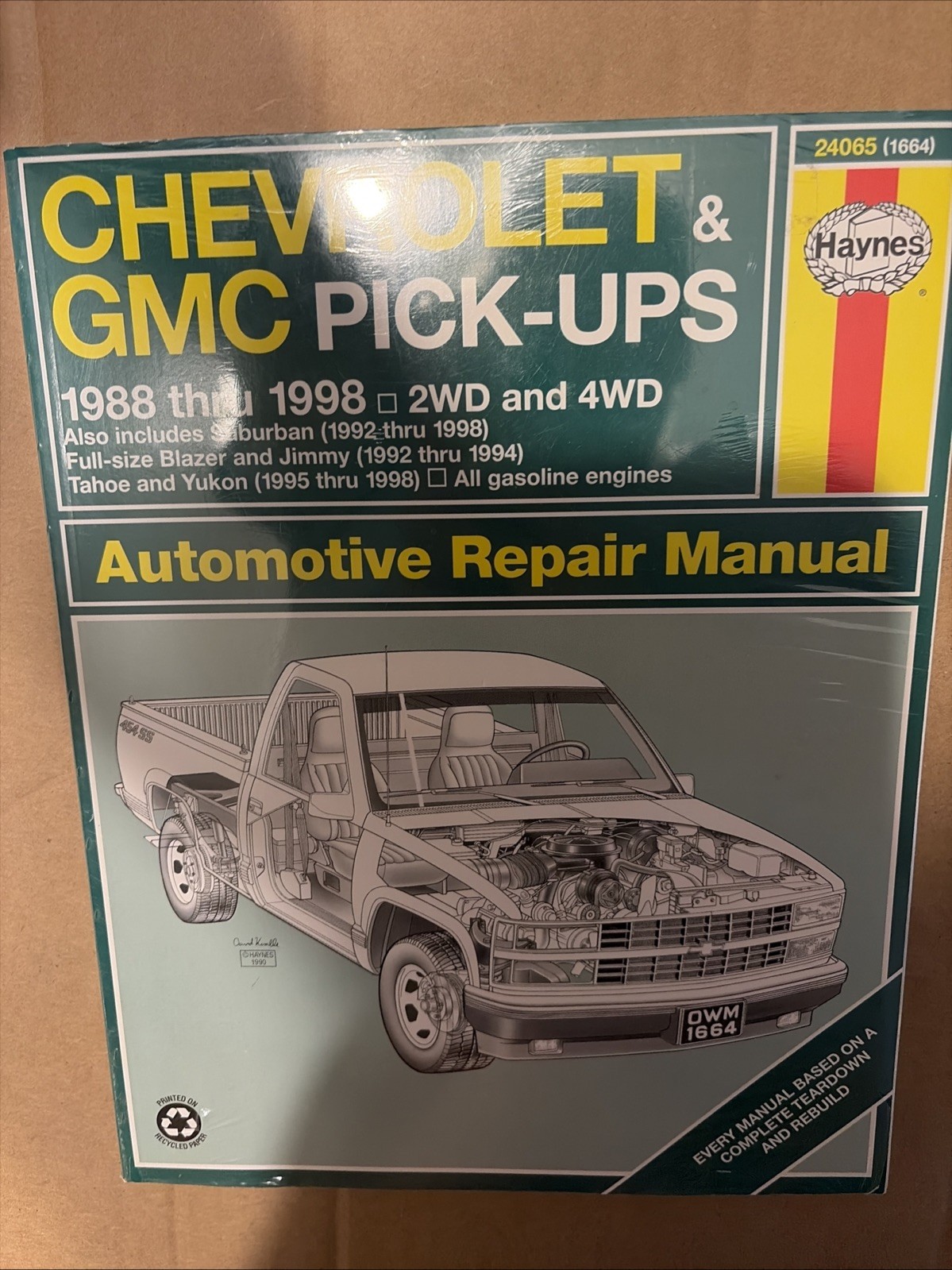 Haynes Chevrolet & GMC Pick Up Truck 1988 Through 1998 Repair Manuel OBS Chevy