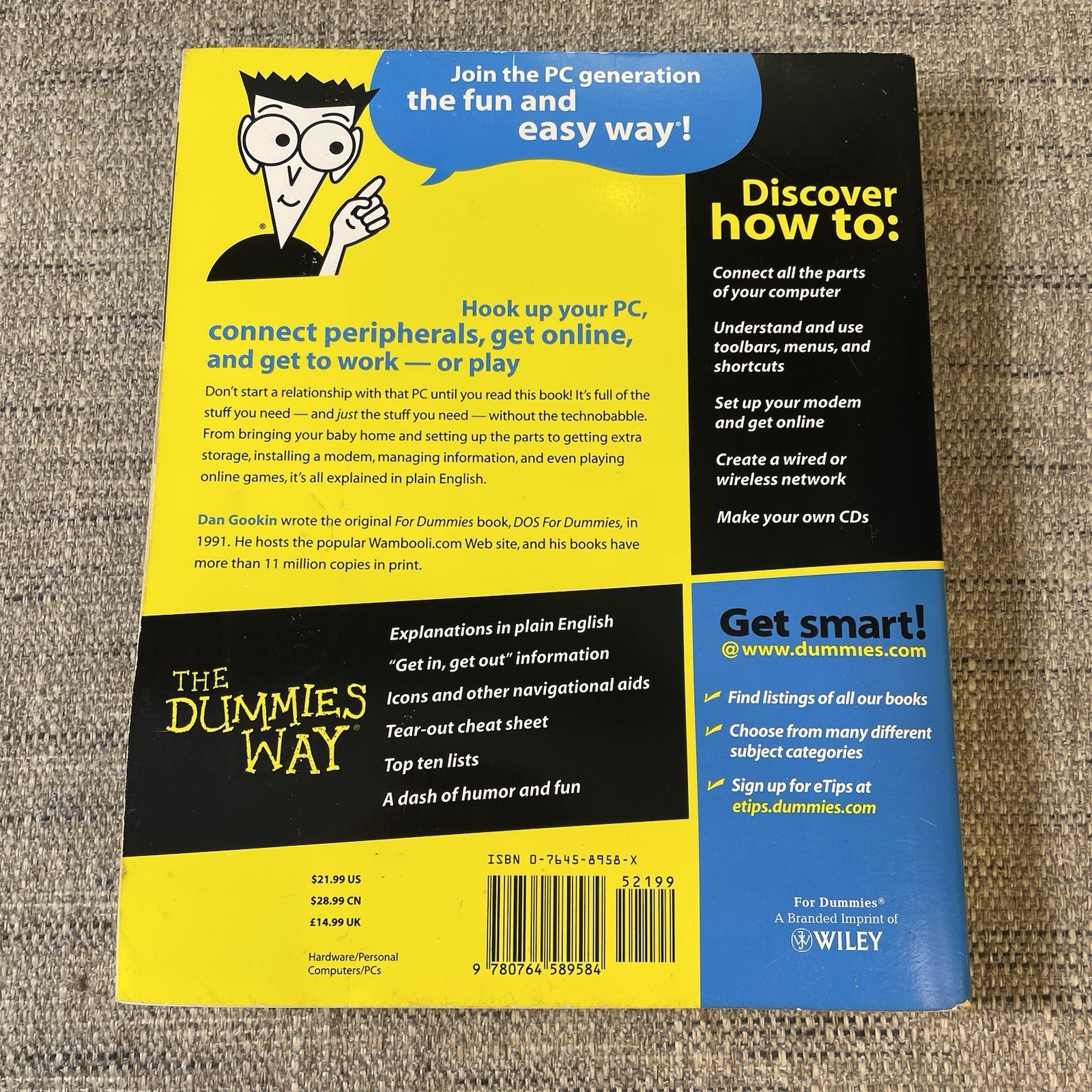 PCs for Dummies, 10th Edition, Dan Gookin Used very Good Condition