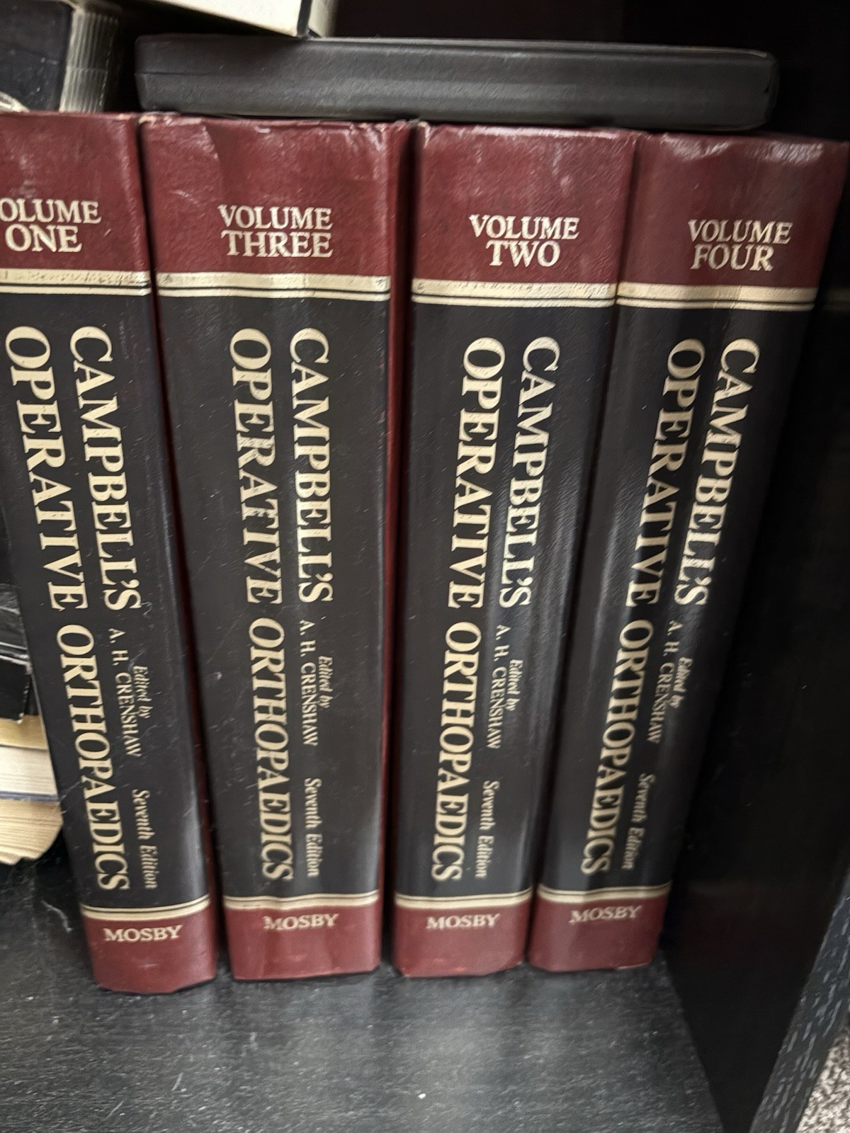 Campbell Operative Orthopedics 7th Ed 1987 4 Vol Set HC VG Rare