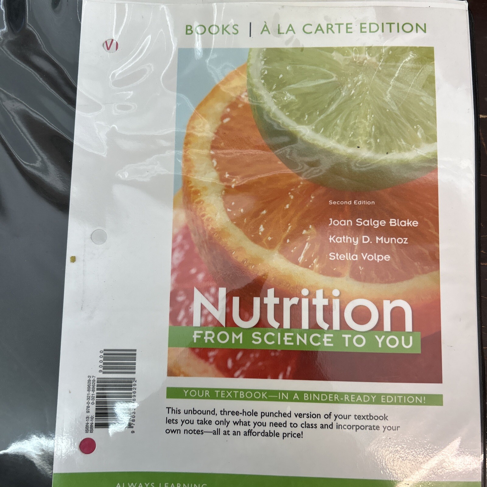Nutrition From Science to You a la Carte by Joan Blake