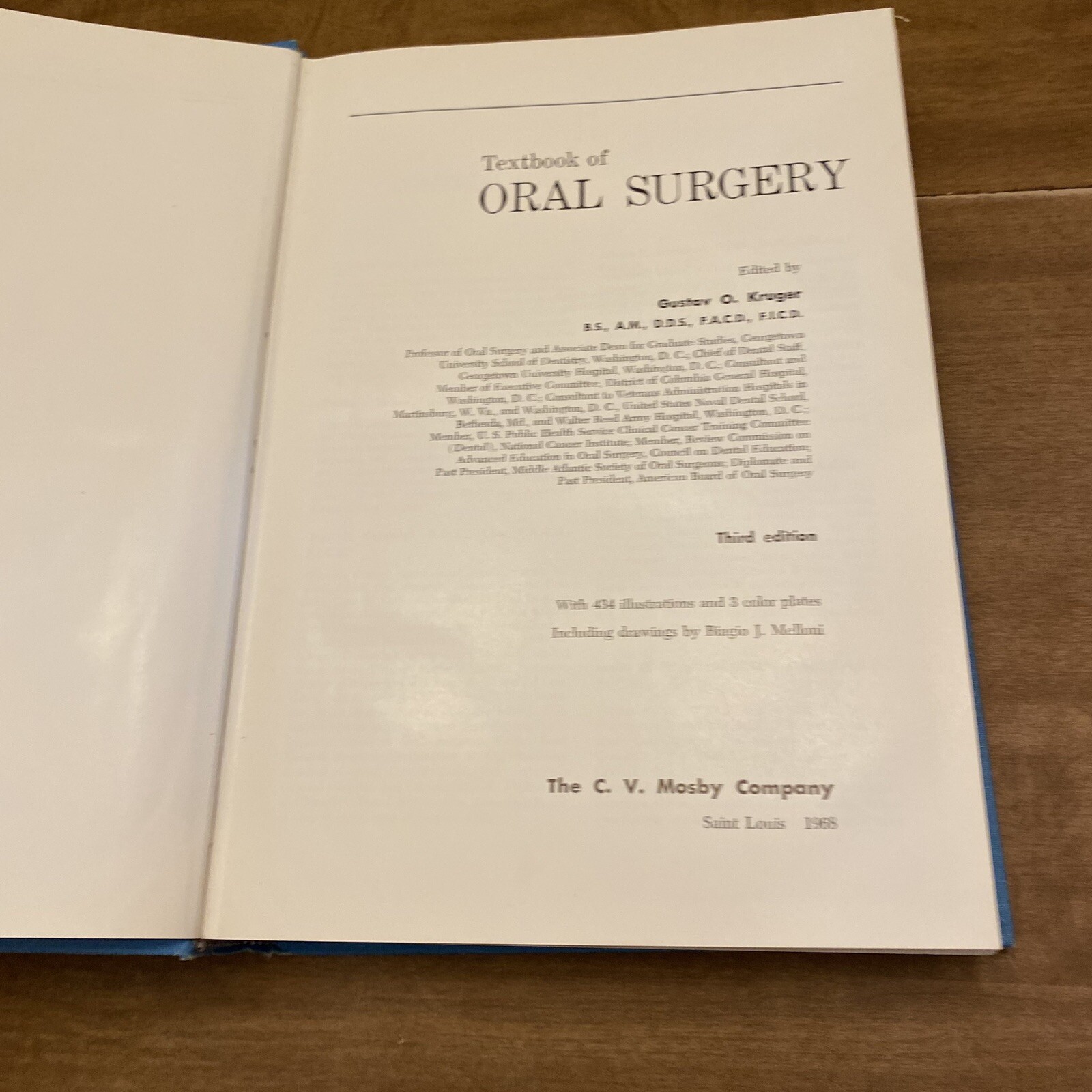 Textbook of Oral Surgery by Gustav O. Kruger (Hardcover) 3rd Edition 1968