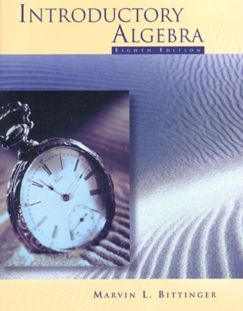 Introductory Algebra Paperback Marvin L. Bittinger