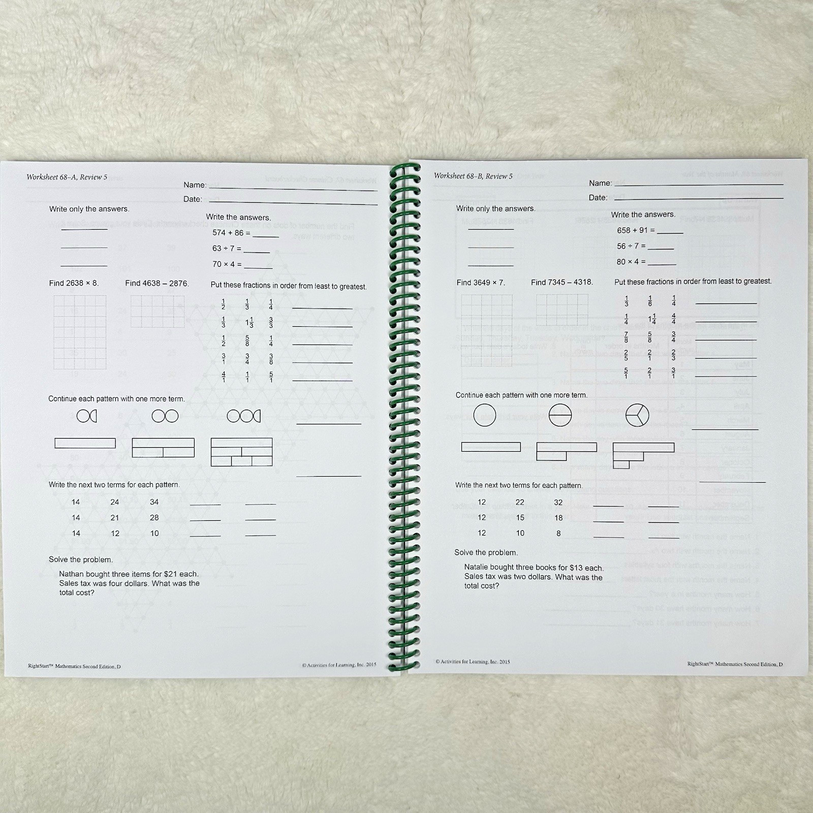 RightStart Math Grade 3 Set Lessons Worksheets Abacus 2nd Edition Homeschool Ed
