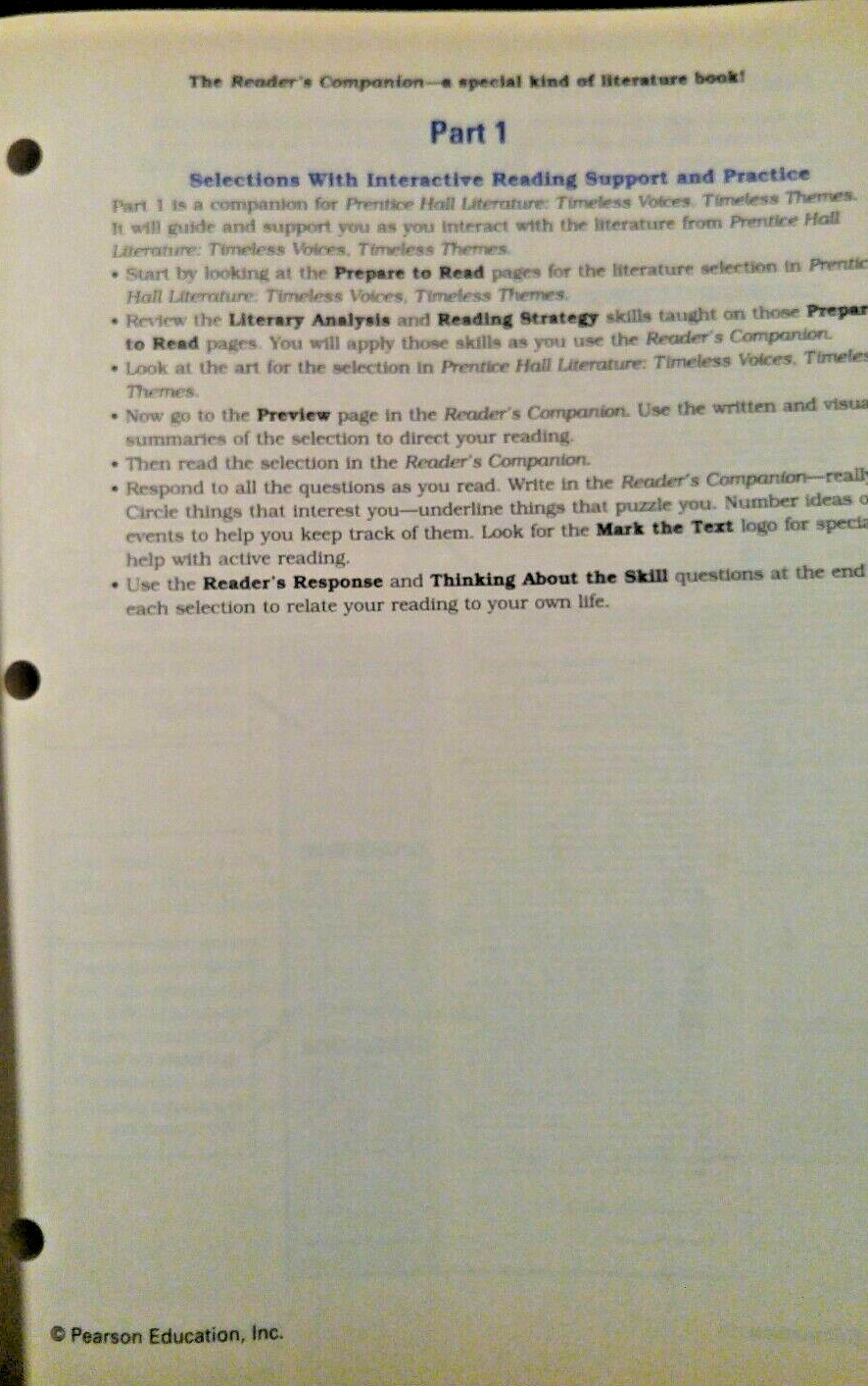 11th grade 11 PRENTICE HALL Readers Companion The American Experience English LN