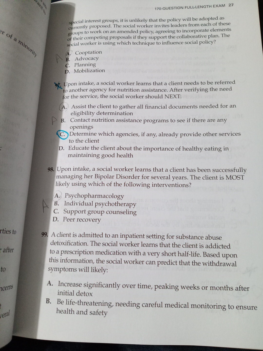 Social Work Licensing Masters Practice Test Third Edition Paperback Dawn Apgar