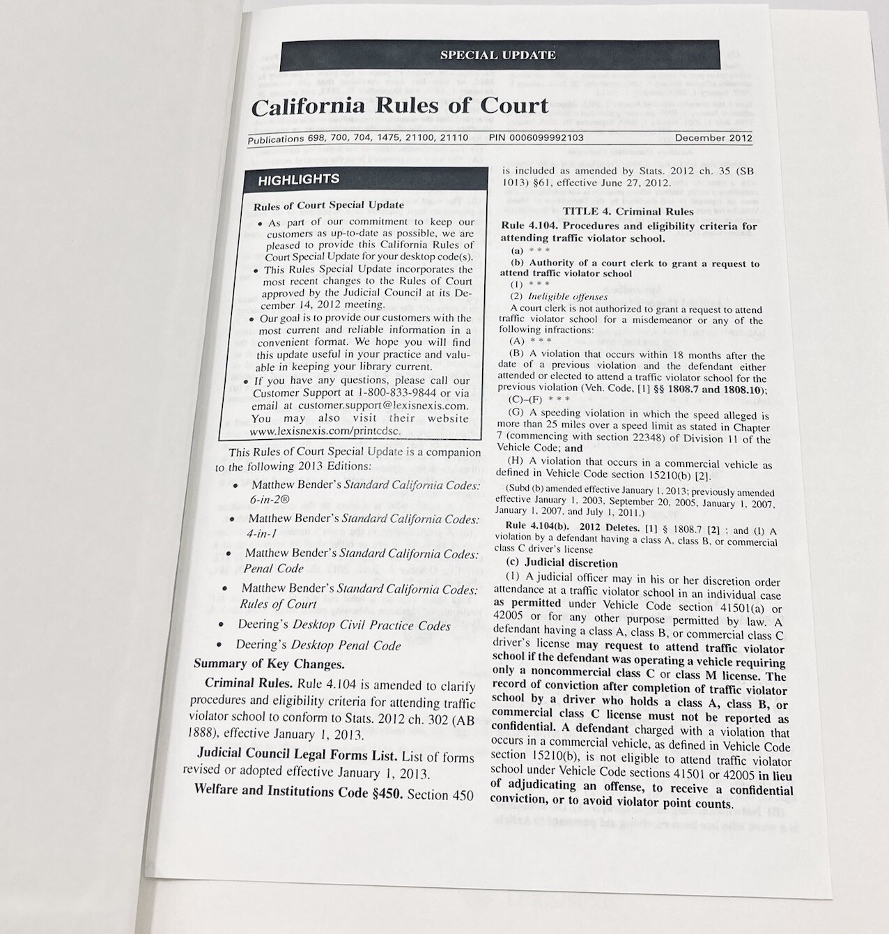 Deering’s California Desktop Code Series 2013 Edition Penal Code Hardcover