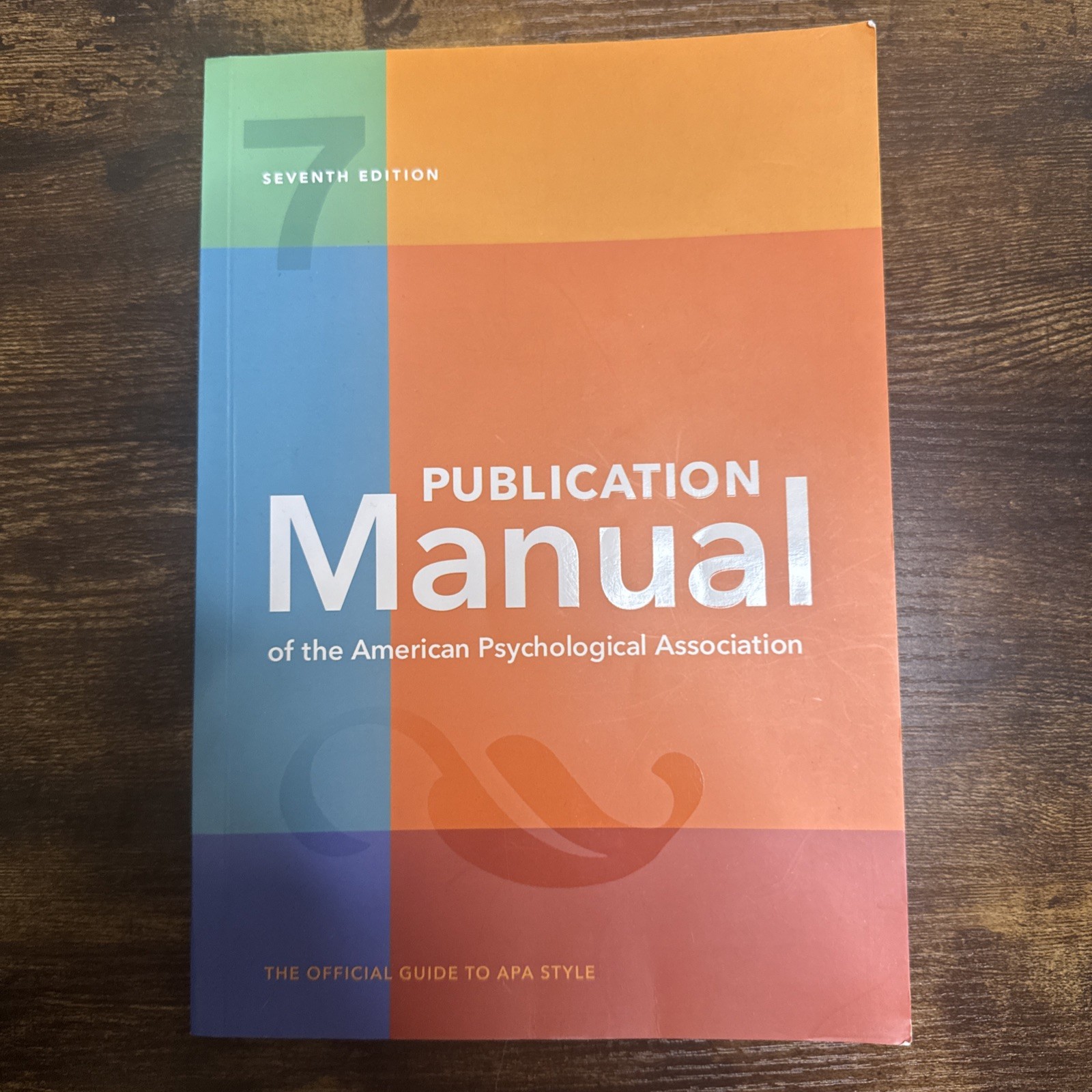 Publication Manual (OFFICIAL) 7th Edition of the American Psychological…