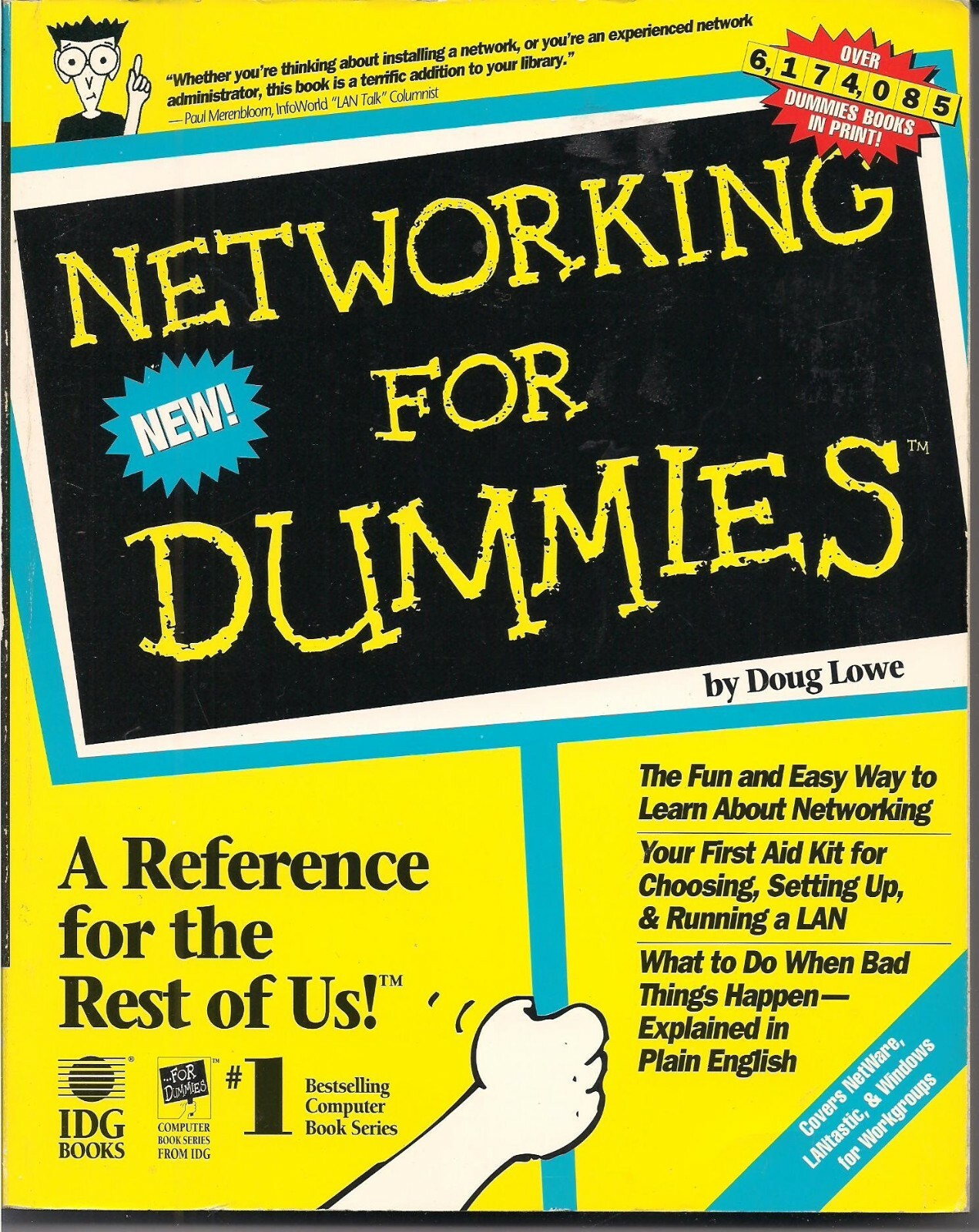 Networking for Dummies by Doug Lowe (1994, Large Paperback)