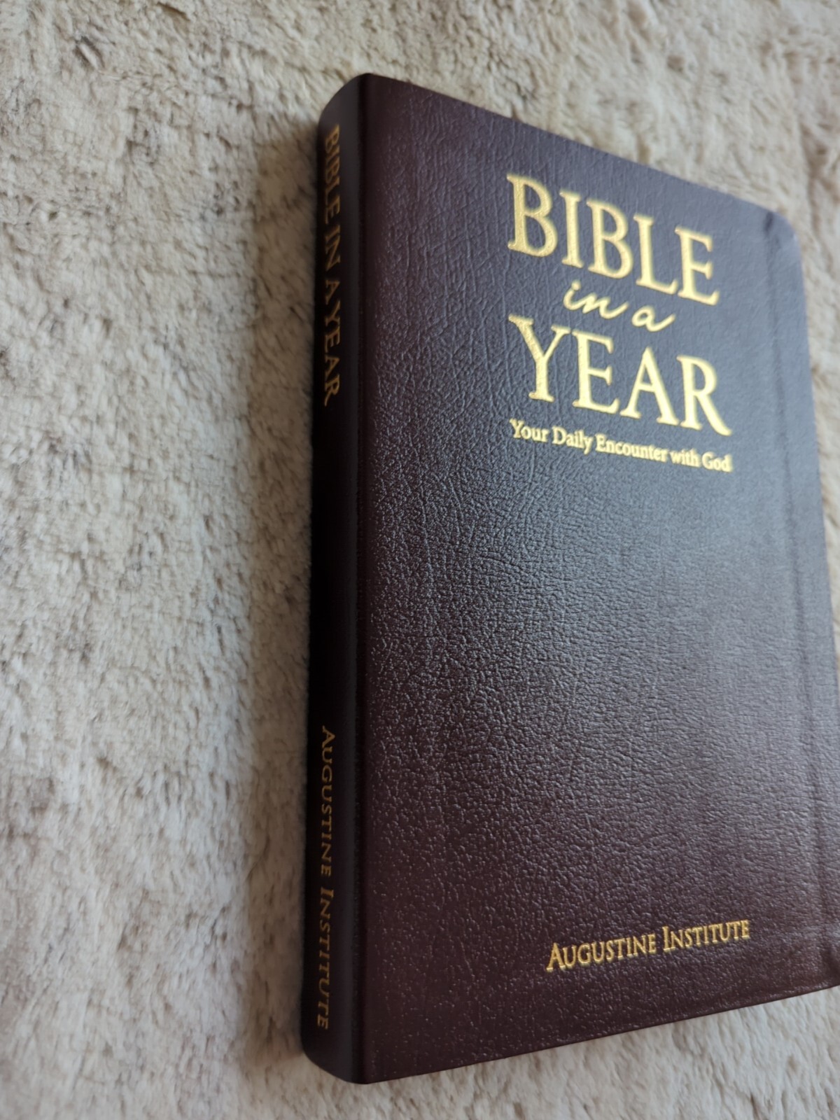 Bible in a Year: Leather Bound by Augustine Institute Revised Standard Version