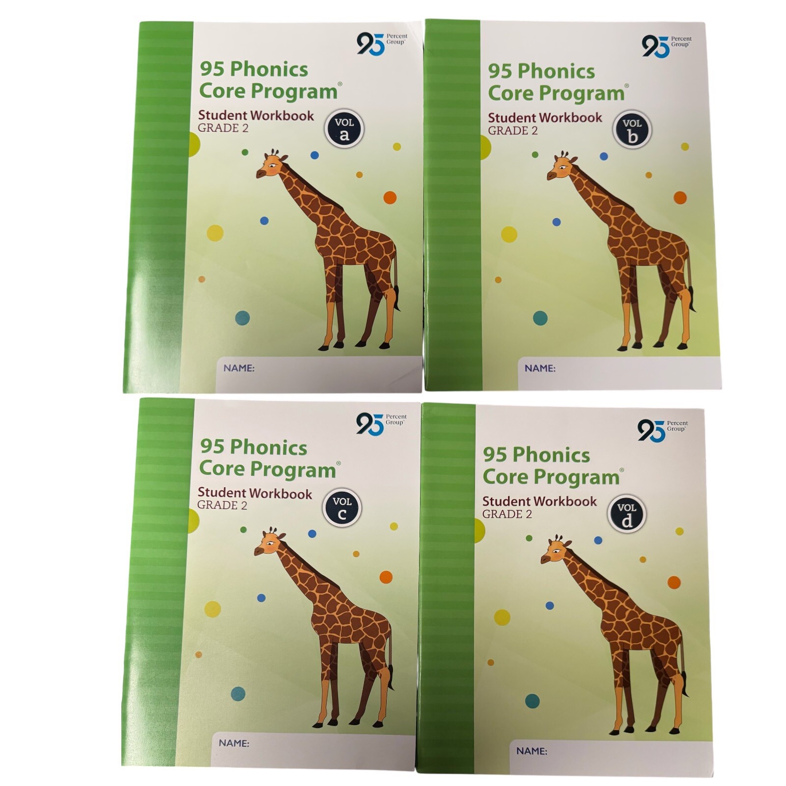 95 Phonics Core Program Student Workbook Grade 2 Vol. A – D
